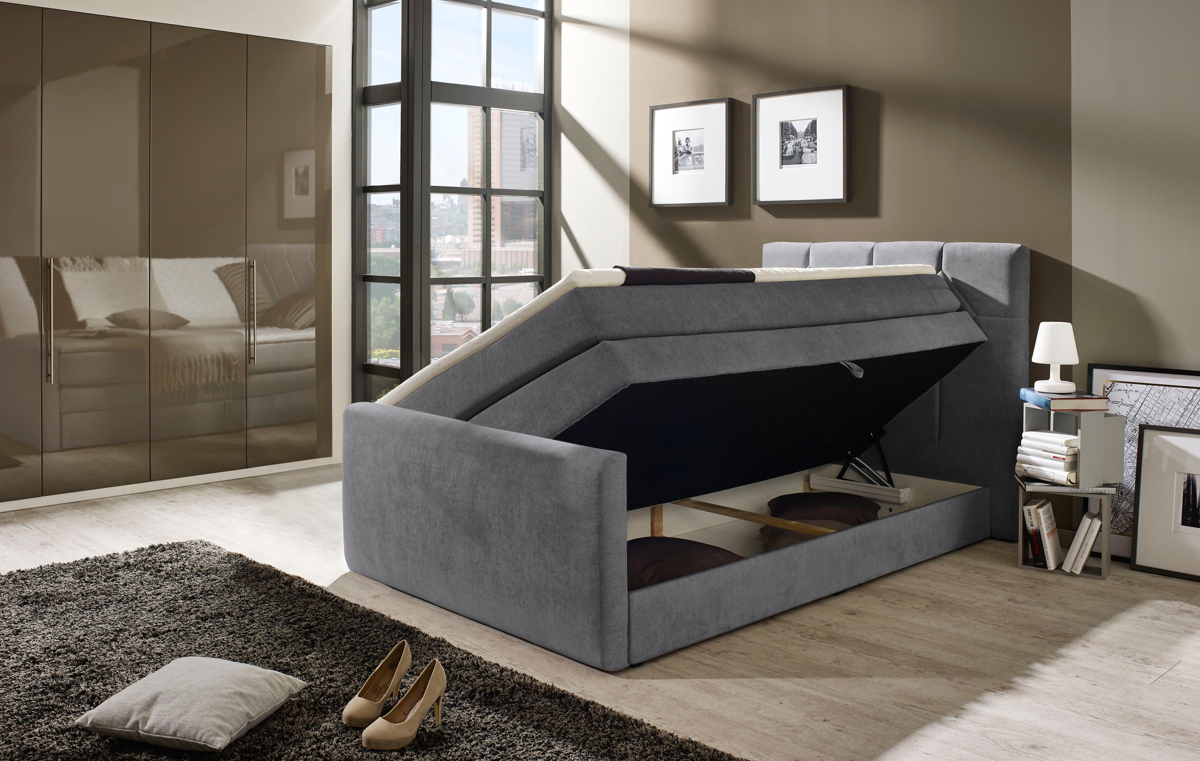 Home affaire Lit boxspring »Atlanta« incluant topper et coffre de lit