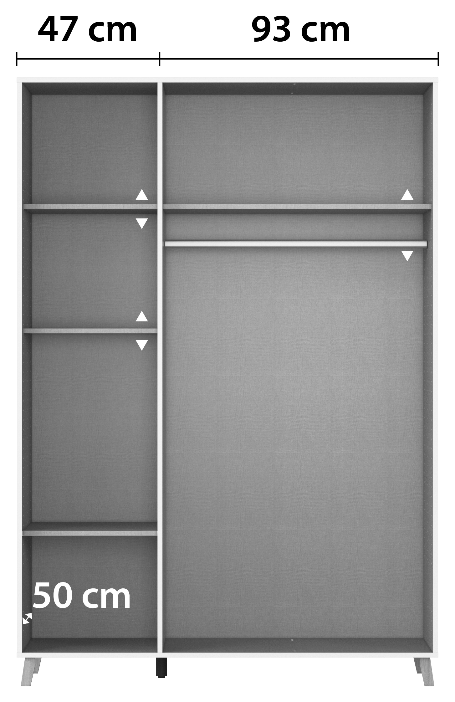 rauch Drehtürenschrank »Kleiderschrank Schrank Garderobe SHINJO Breiten 93/140/187 cm« in 3 verschiedenen Ausstattungen BASIC/CLASSIC/PREMIUM,  Griffe und Füsse aus Massivholz, viel Stauraum MADE IN GERMANY