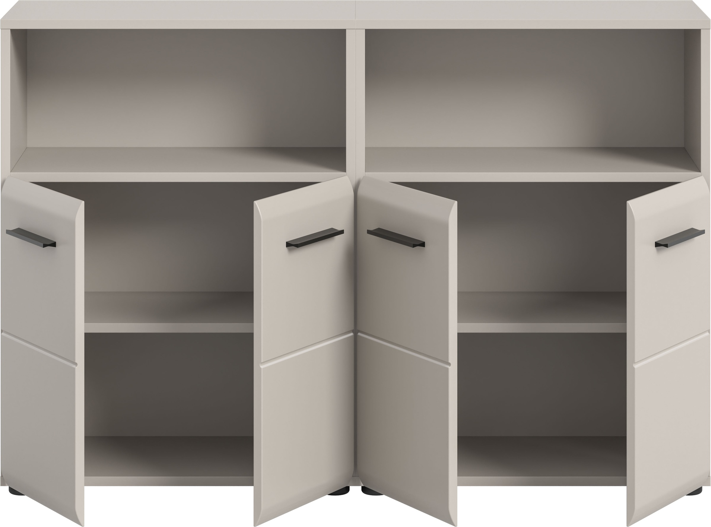 welltime Badmöbel-Set »FLORENZ,  2-teilige Badkombination, hochwertige MDF-Front« Set, 2-teiliges Set bestehend aus: 2 Midischrank breit, 2 Stk. tlg.
