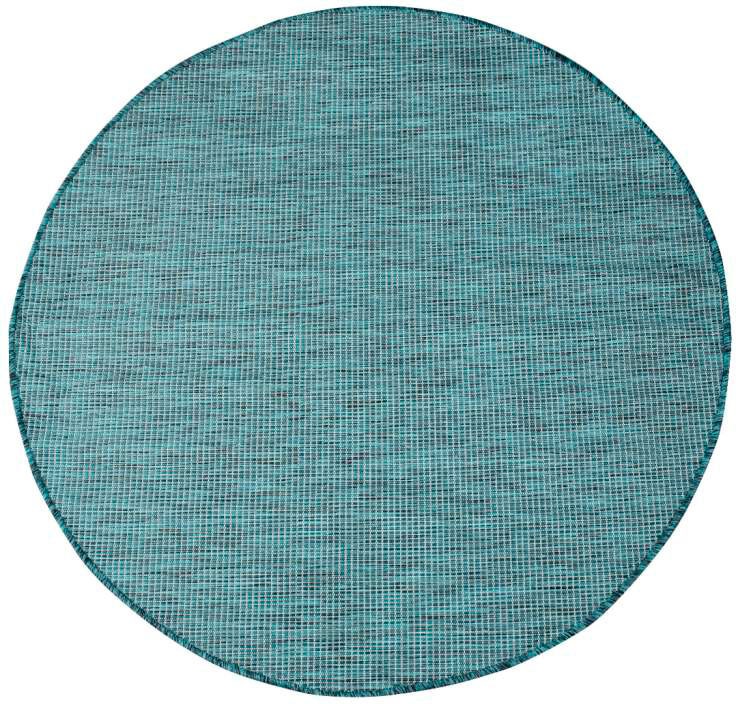 Carpet City Outdoorteppich »PALM2778« rund 5 mm Höhe Wetterfest & UV-beständig, für Balkon, Terrasse, Küche, flach gewebt