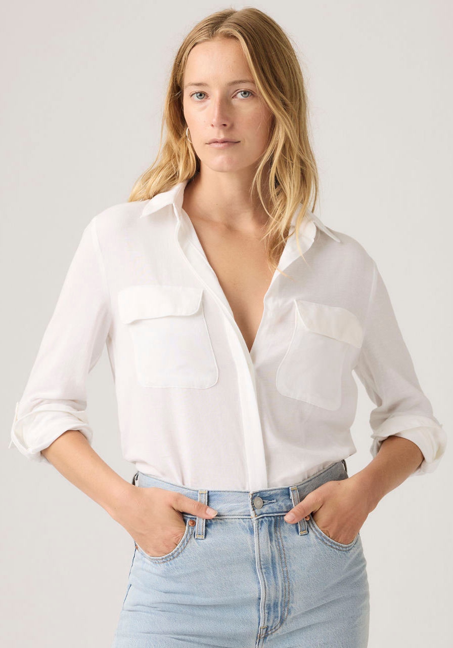 Levi's® Blouse chemise Krempelärmel mit Riegel