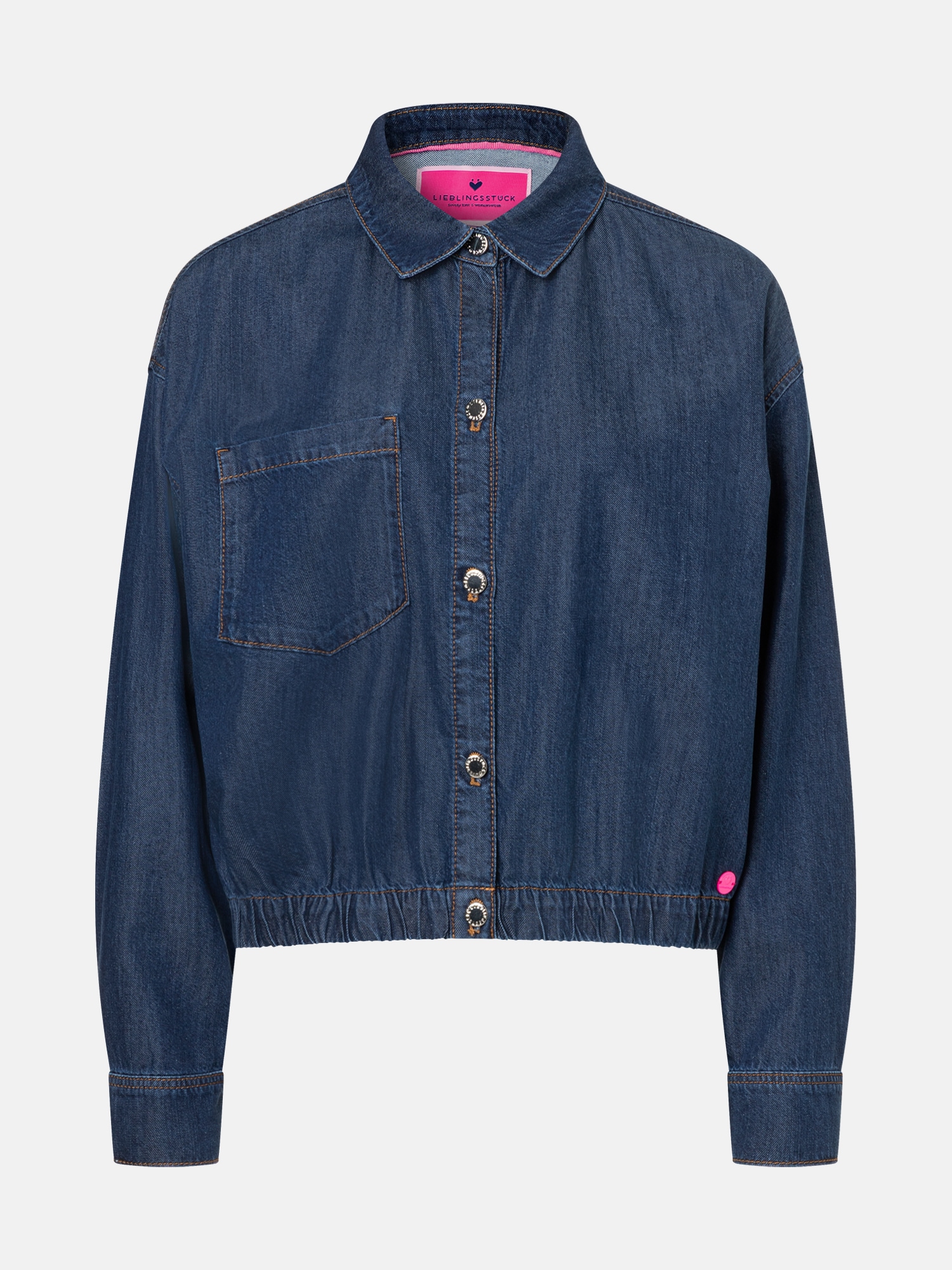 Lieblingsstück Veste en jean »CrossL« mit elastischem Saum