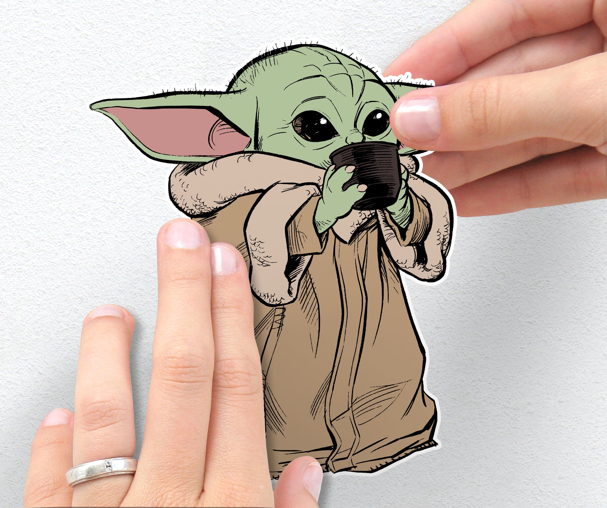 Komar Autocollant mural »Star Wars The Mandalorian Grogu The Cutest« 50 x 70 cm (Breite x Höhe) - Kinderzimmer, Wandsticker
