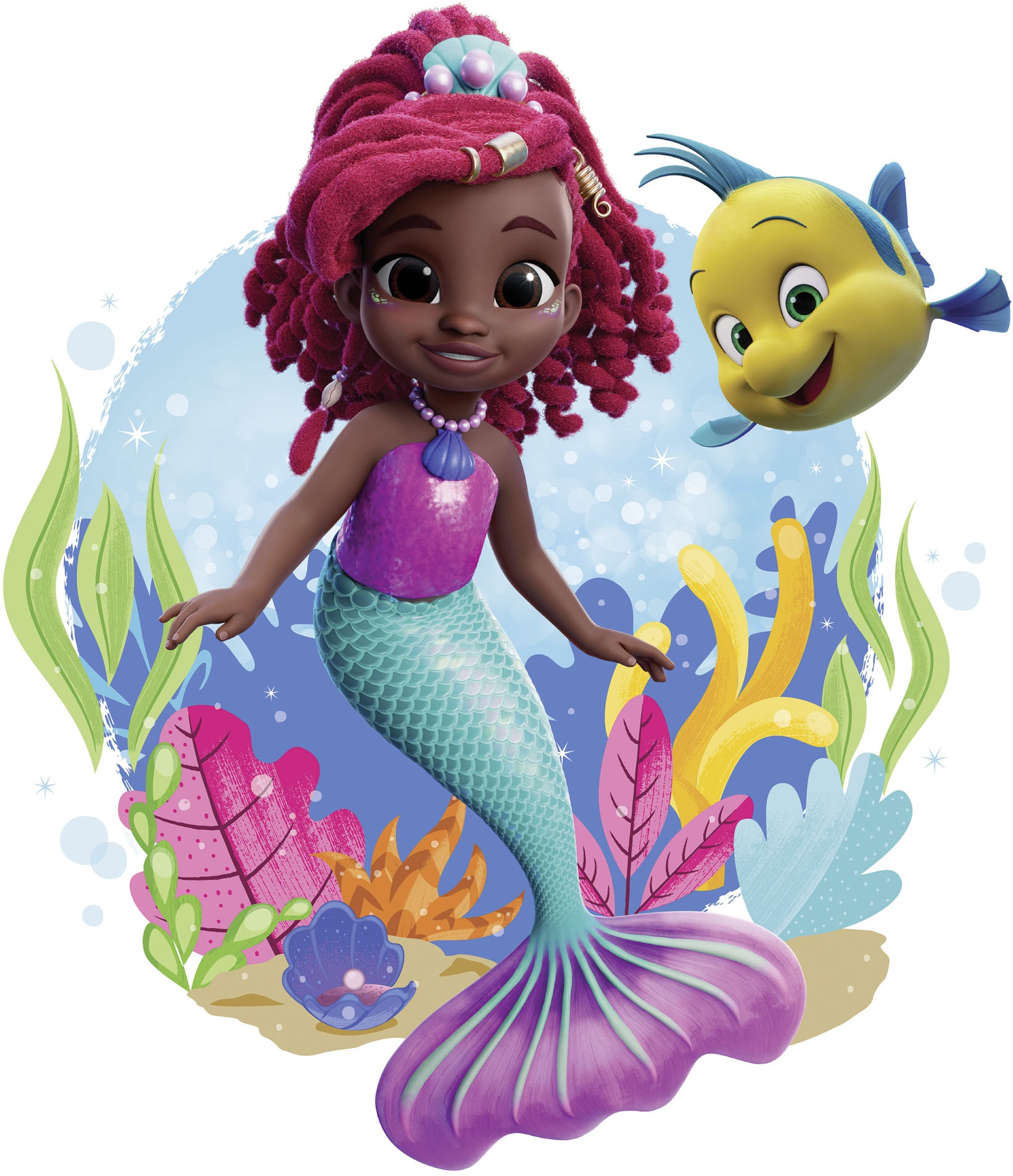 Komar Leinwandbild »Disney Ariel Baby Mermaid« Disney 1 Stk. tlg. 40 x 40 cm (Breite x Höhe) - Kinderzimmer, Dekoration
