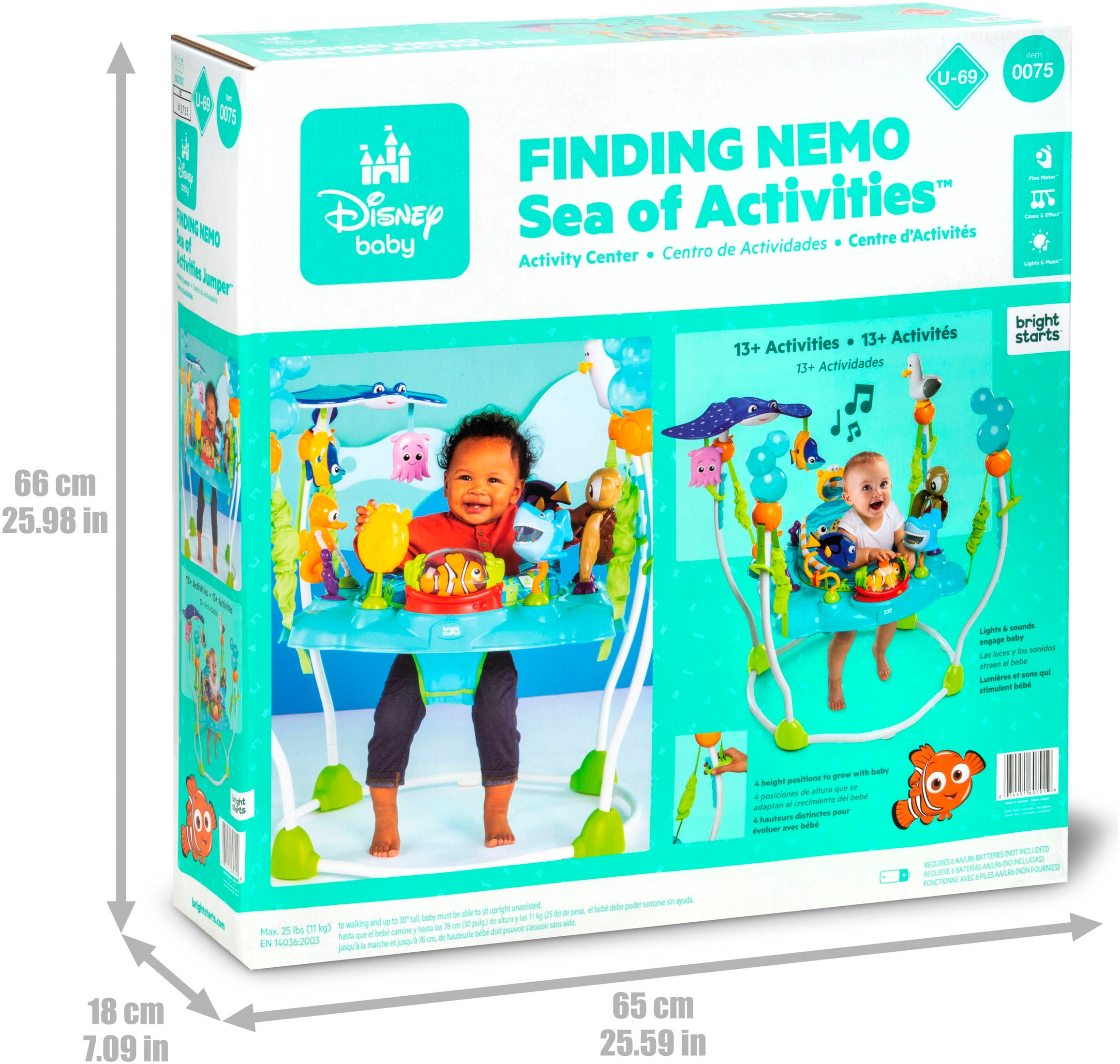 Bright Starts Spielcenter »Finding Nemo Sea of Activities Jumper« mit Licht- und Soundeffekt
