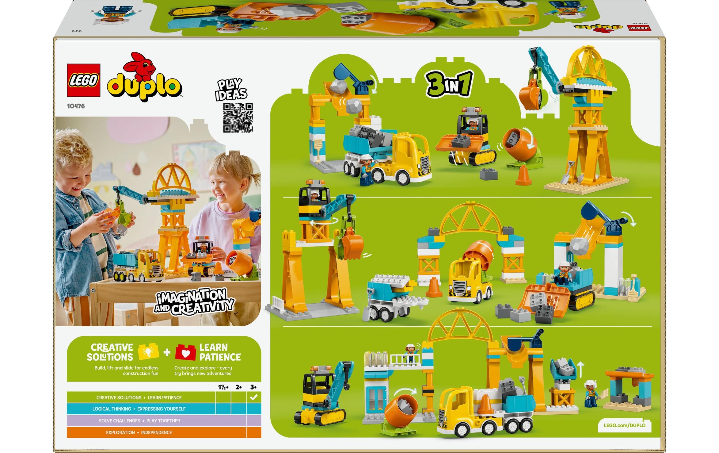   Konstruktionsspielsteine »DUPLO® Baustelle mit Baufahrzeugen – 3-in-1-Set 10476« Kategorie: Baustelle