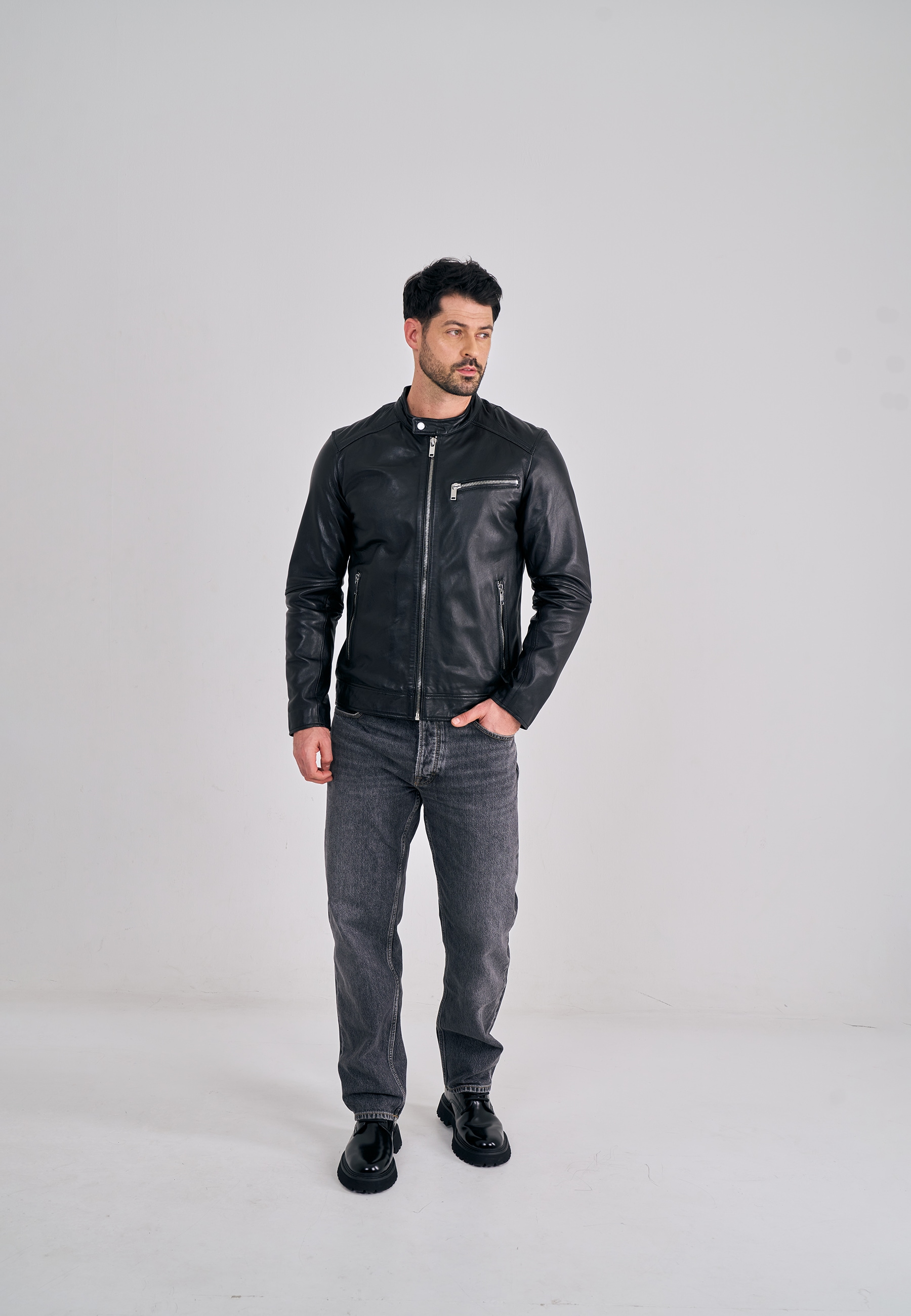 Freaky Nation Lederjacke »Lucky Jim-FN«