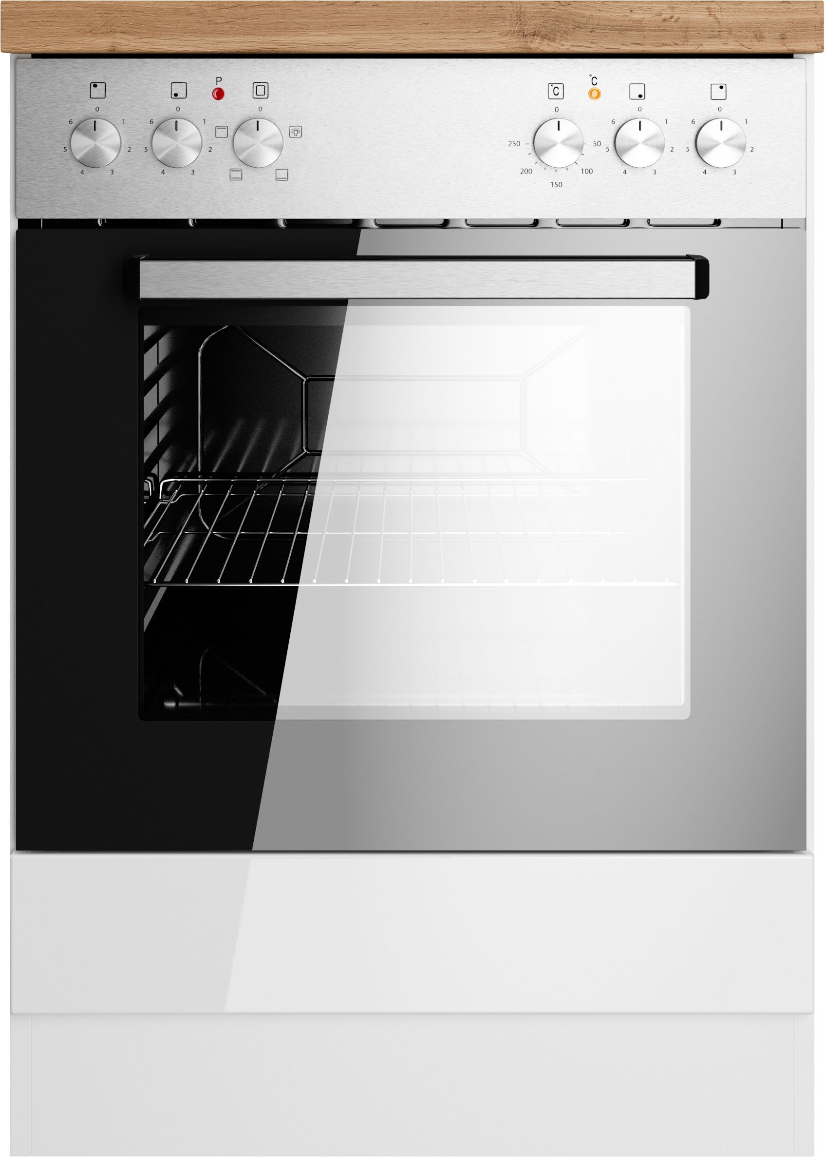 KOCHSTATION Armoire encastrée pour cuisinière »KS-Virginia,neu in verbesserter Ausführung« Espace de rangement,  largeur 60 cm, hauteur 85 cm, niche pour poêle L/H/P : 56/59/55 cm