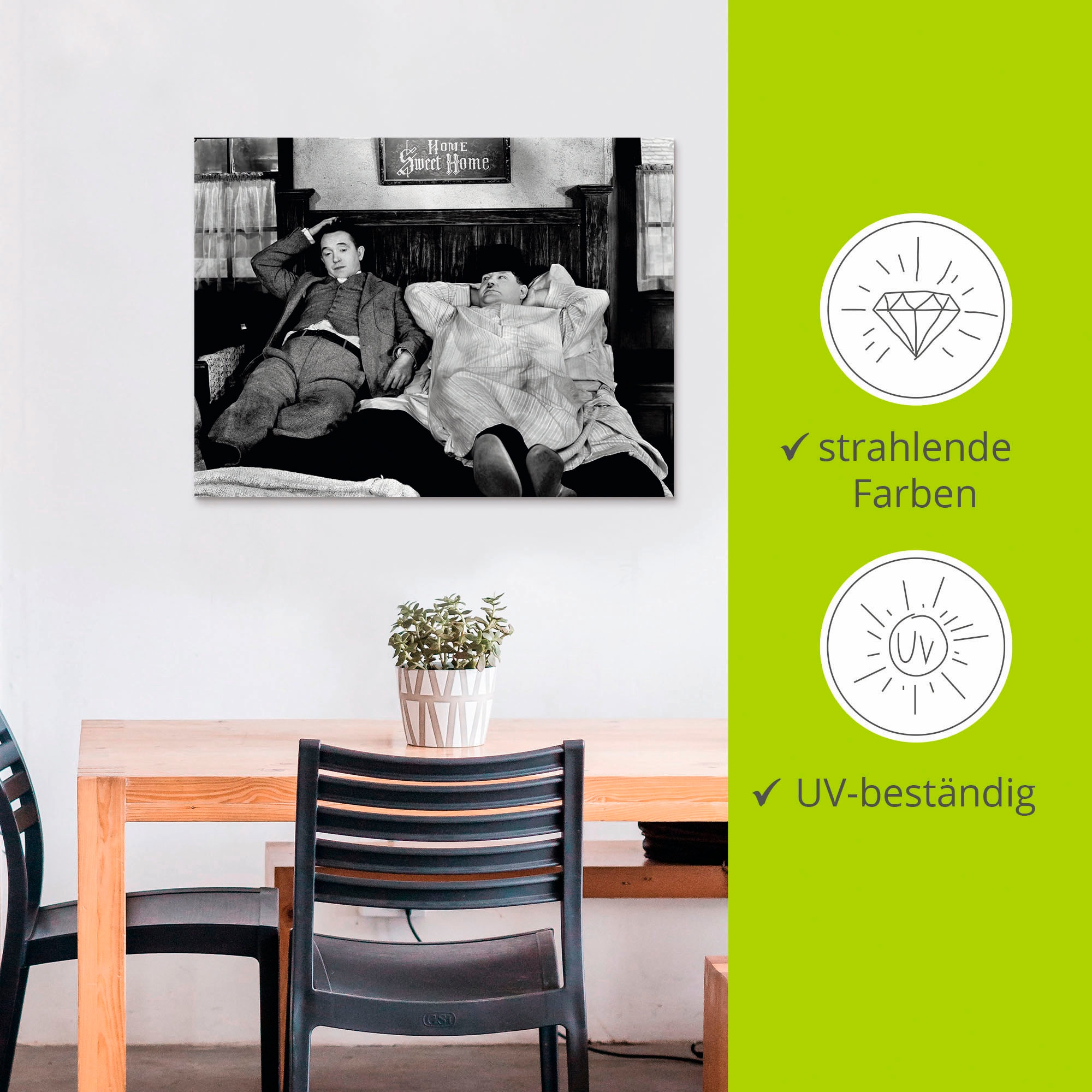 Artland Fresque murale »Dick und Doof I« 1 cuis tlg. als Alubild, Leinwandbild in verschied. Grössen