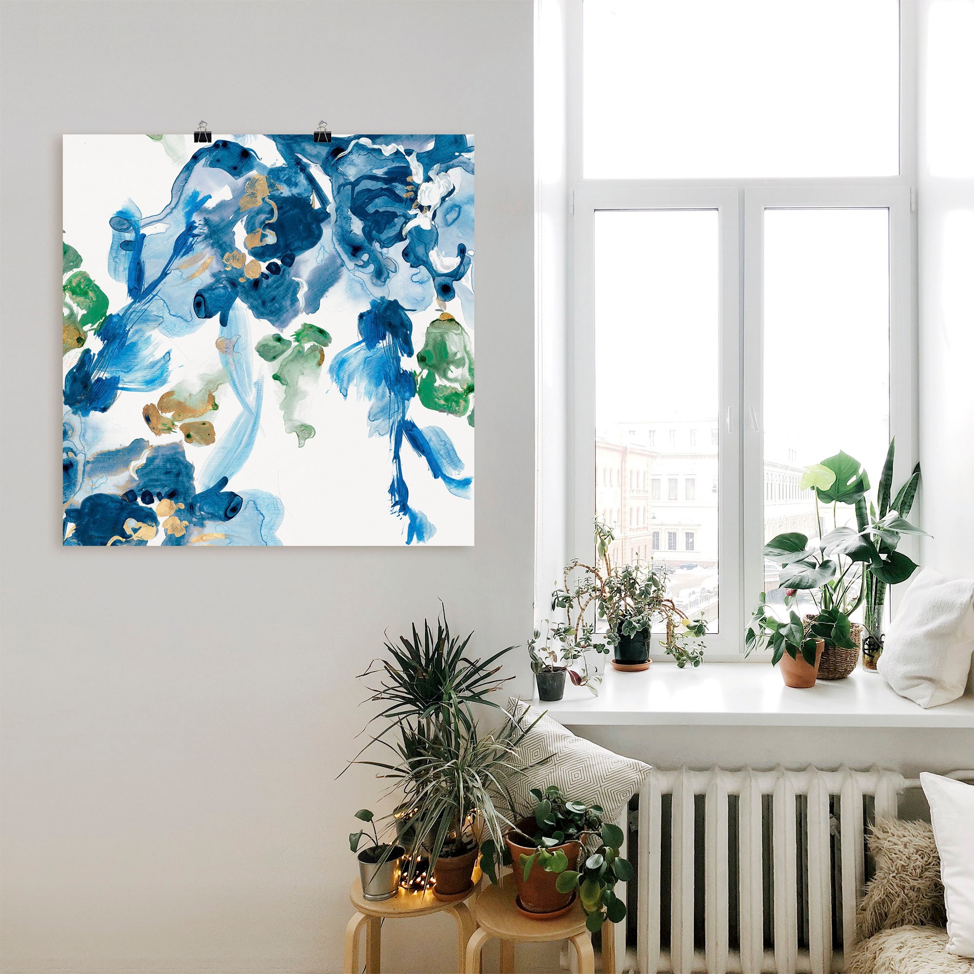 Artland Poster »Fliessendes Wasser« Blumenbilder 1 Stk. tlg. ohne Rahmen
