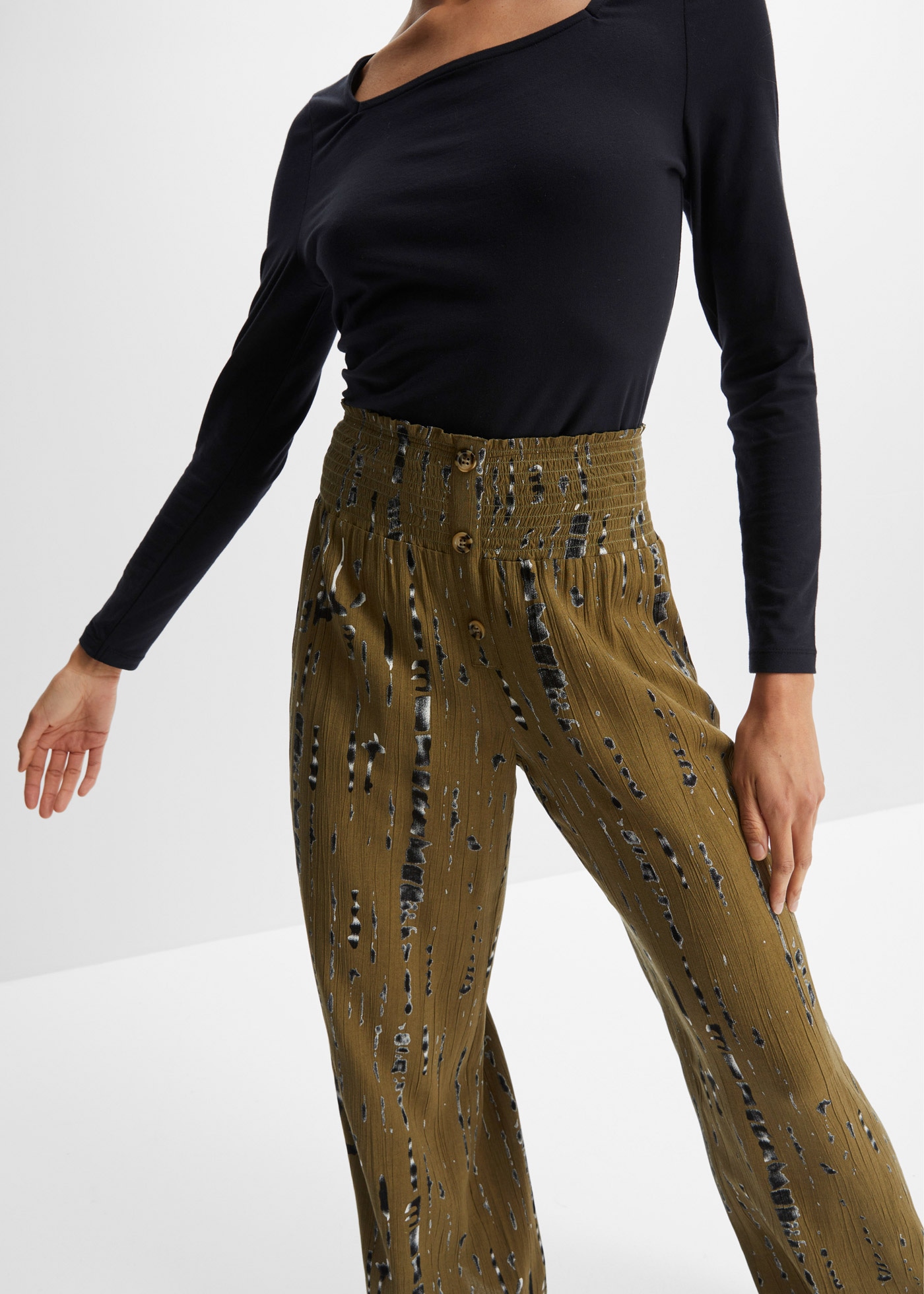 bonprix Palazzohose  Palazzo-Hose aus fliessender Viskose