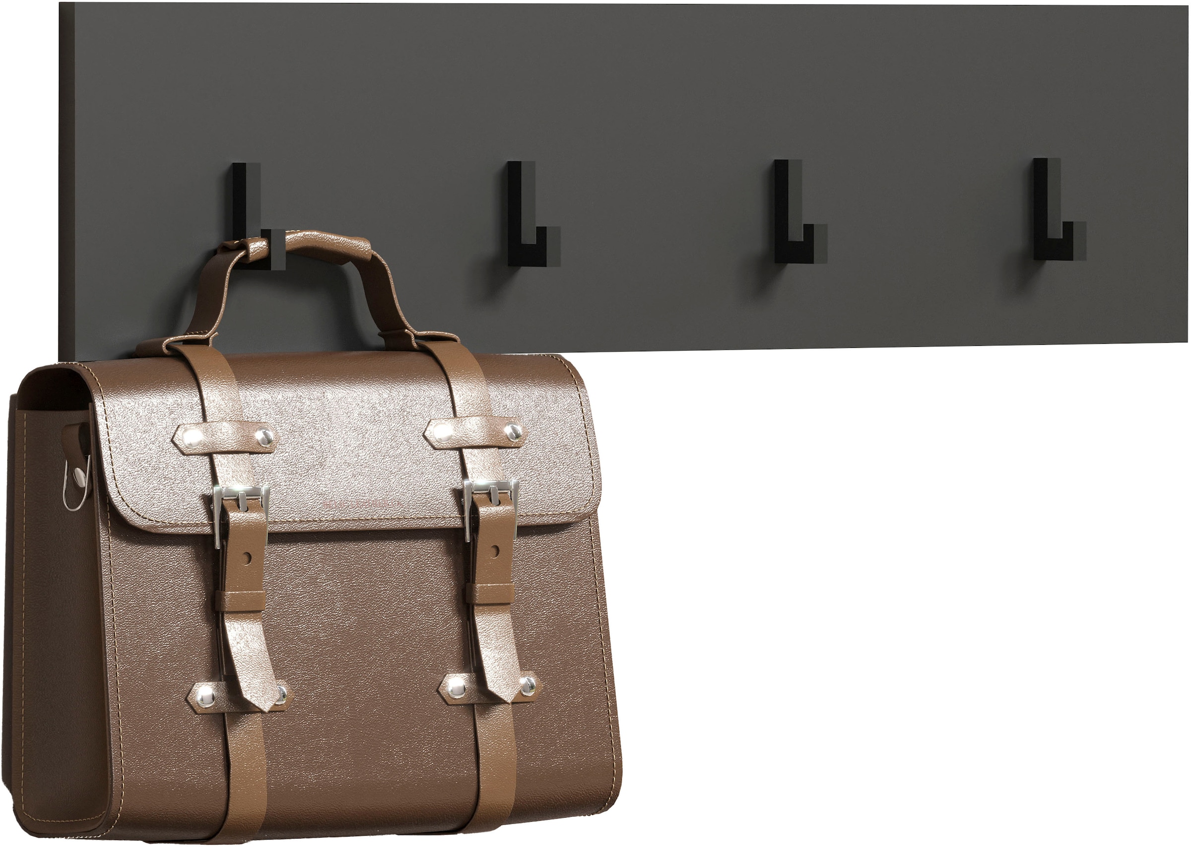 Home affaire Barre de penderie »Estepona« Wandpaneel mit 4 Kleiderhaken – (B/T/H) 80/2/20 cm