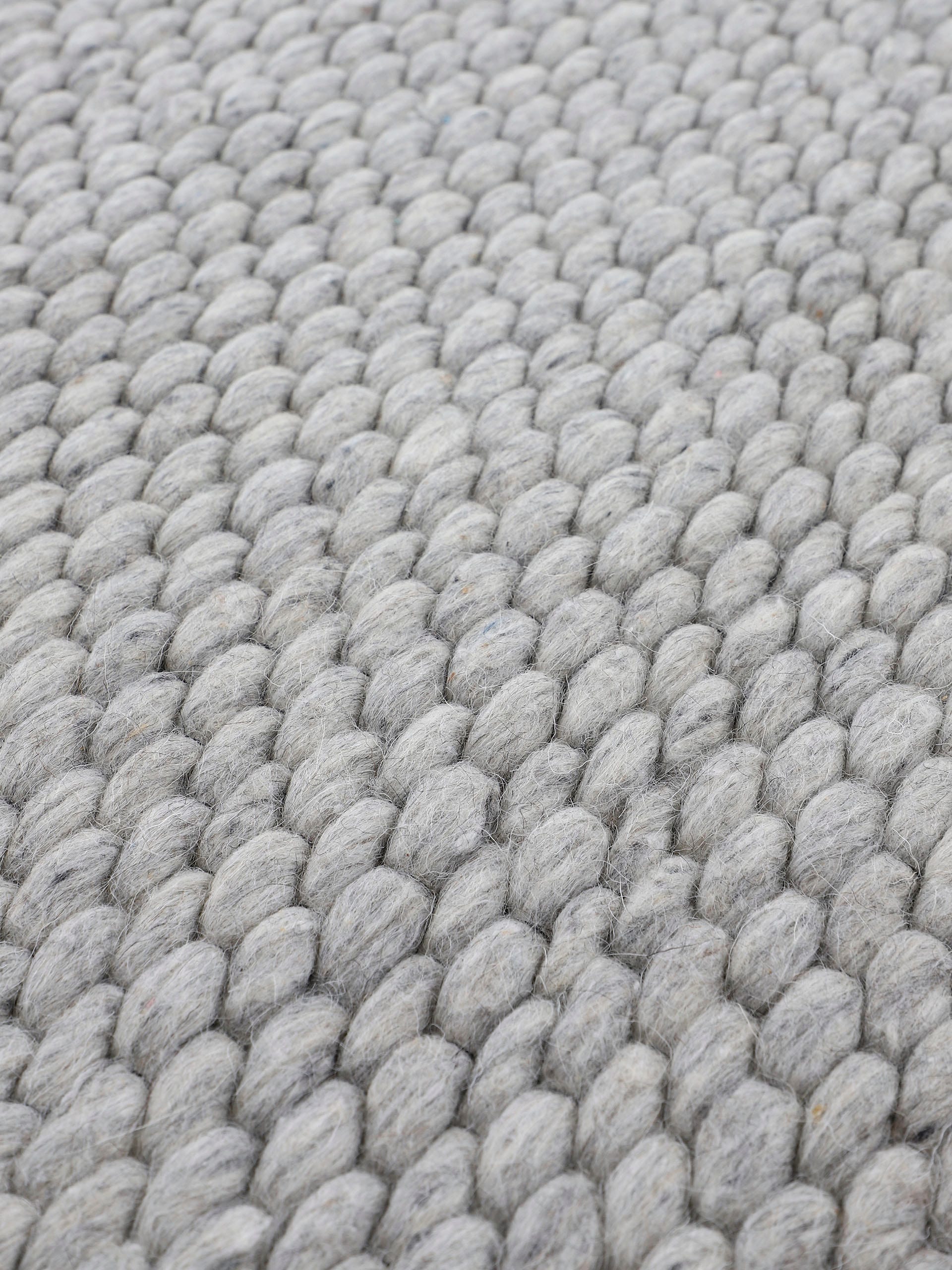 carpetfine Tapis en laine »Sina ,   auch als Läufer« Rectangulaire 14 mm Höhe Handweb Teppich, reine Wolle, meliert, handgewebt, weich & kuschelig