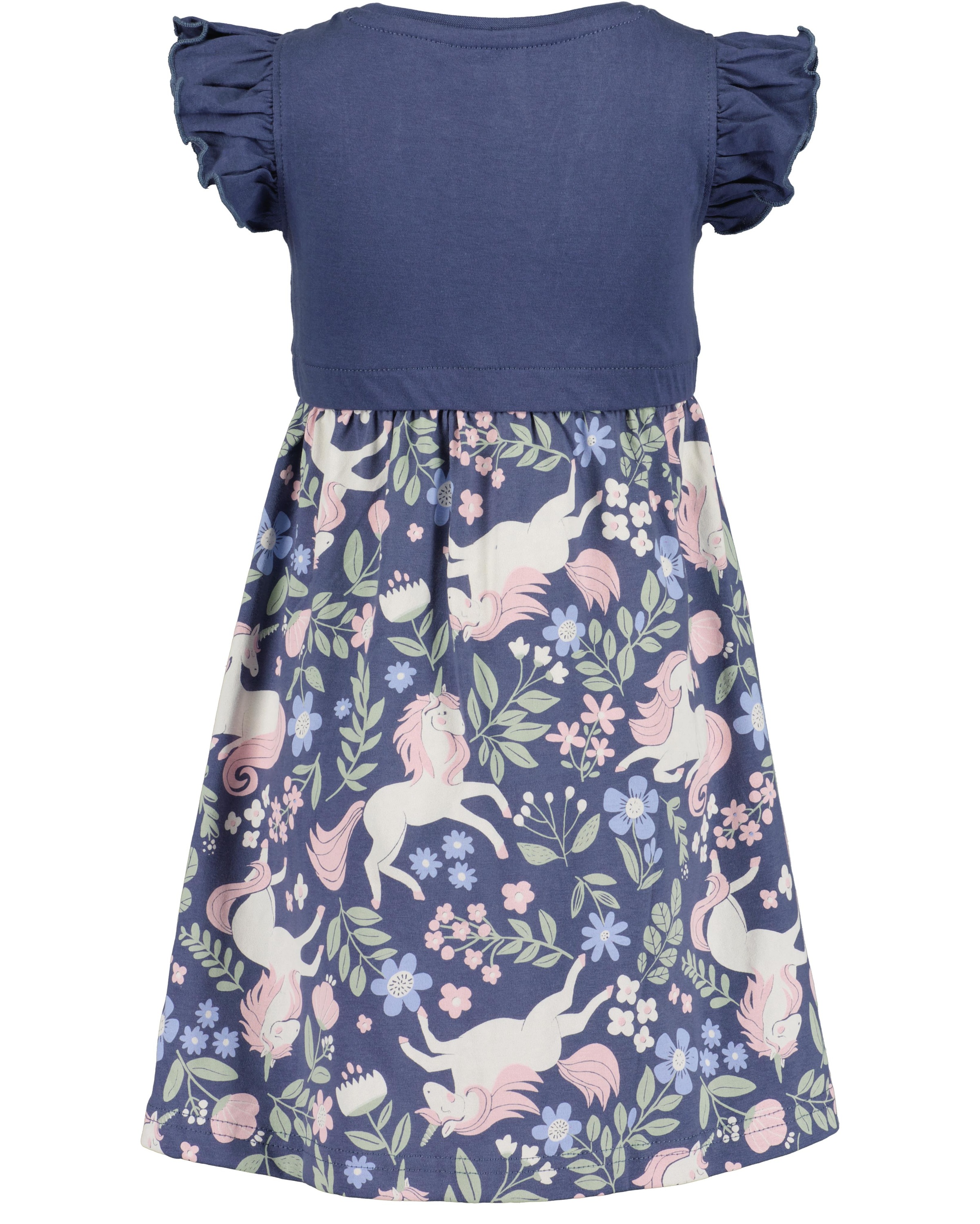 Blue Seven Robe en jersey Packung, 2 pièces tlg. 1x uni und 1x mit Alloverprint und aufgesetzten Taschen