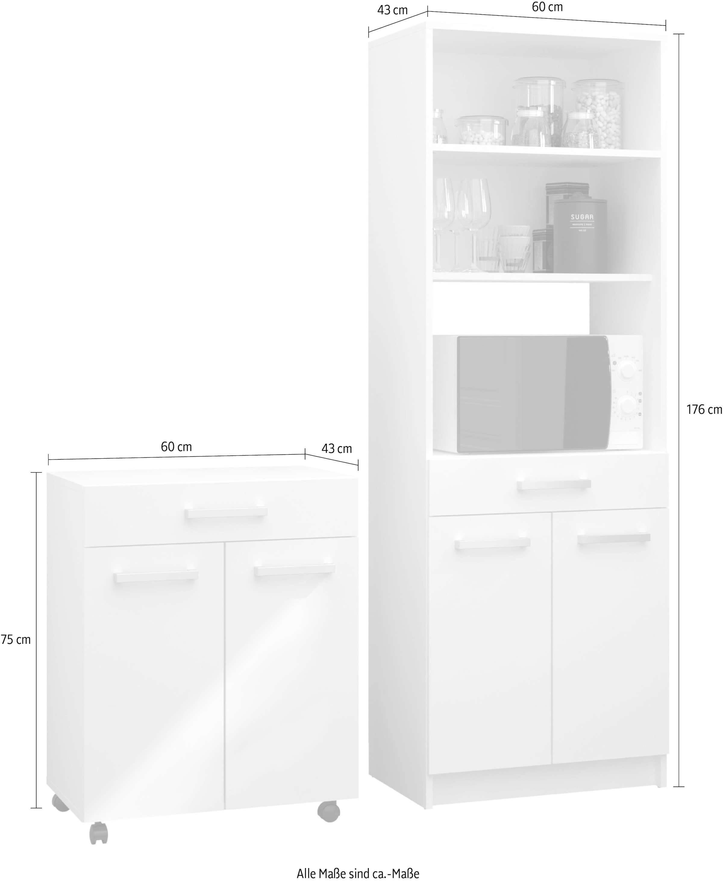 Parisot Set d'armoires »Uno 1« 2 cuis tlg.