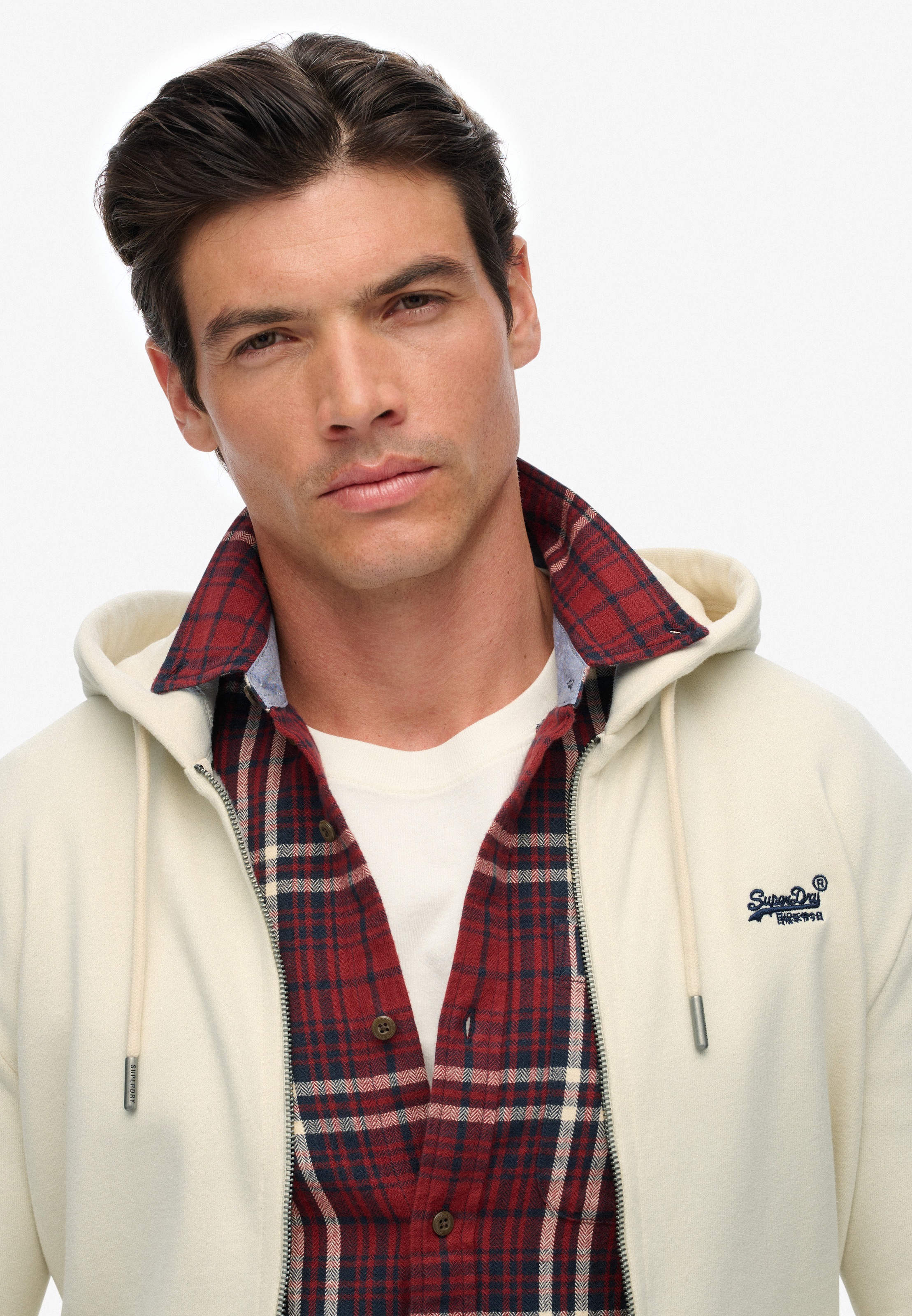 Superdry Sweat à capuche »ESSENTIAL LOGO ZIP HOODIE HB« Baumwollmischung, slim fit