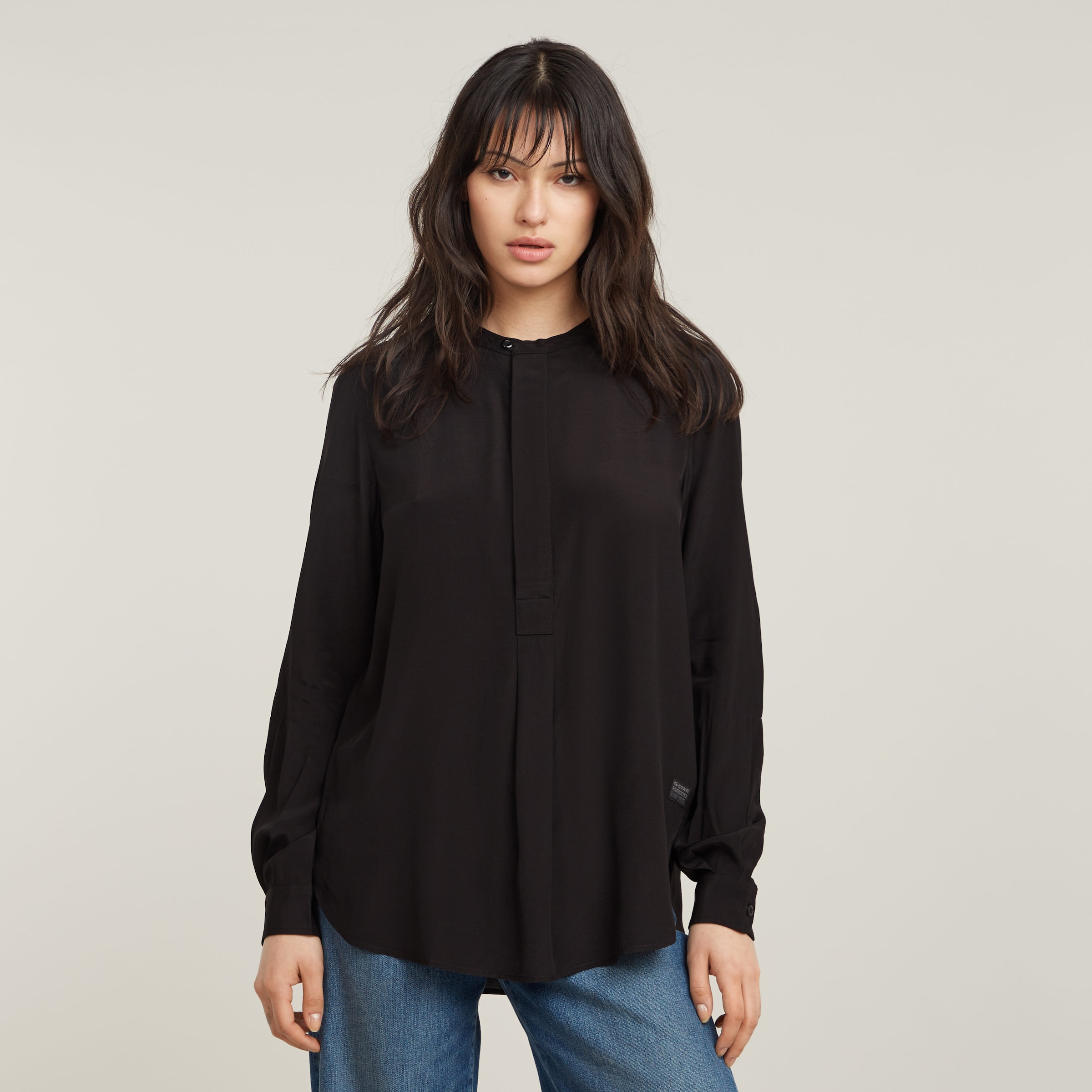 G-STAR Blouse à manches longues »Half Placket Top ls wmn« mit verdeckter Knopfleiste