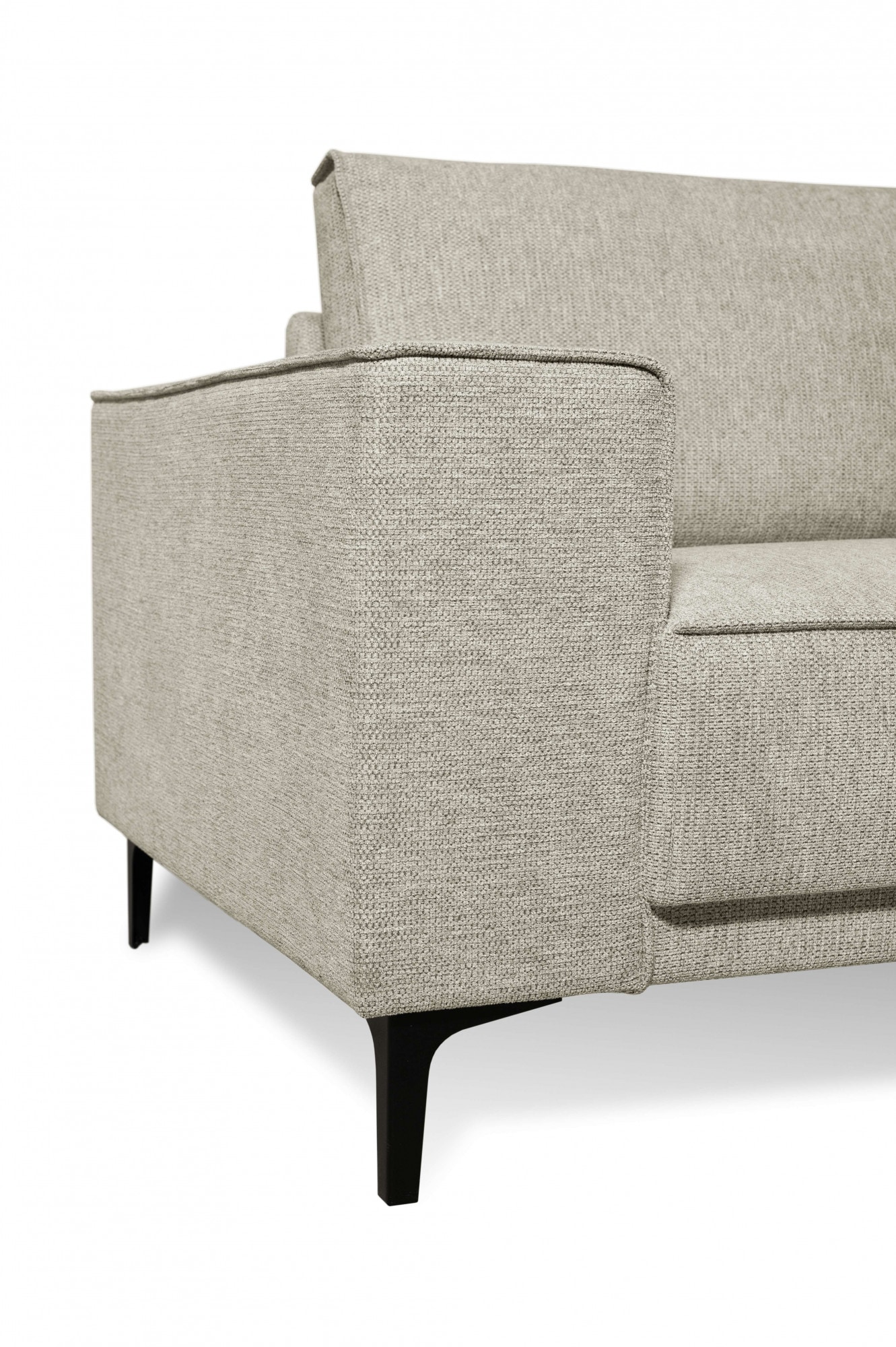 GOODproduct Ecksofa »Casina« mit abgerundeter Ottomane, in einem weichen Chenille-Stoff