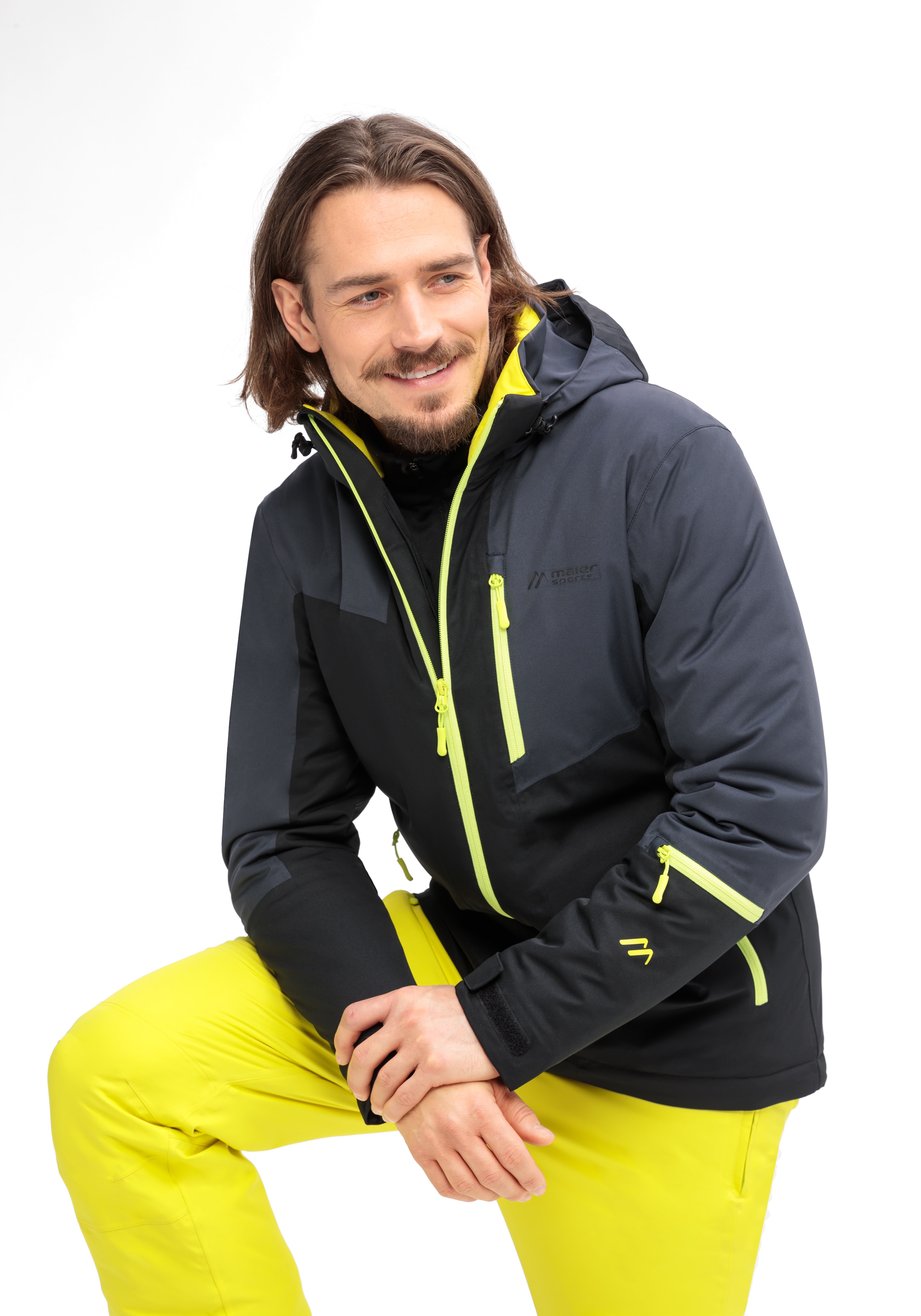 Maier Sports Skijacke »MONZABON M 2.0« Herren Winterjacke, wasserdicht, 3 RV-Taschen und Kapuze, Regular fit