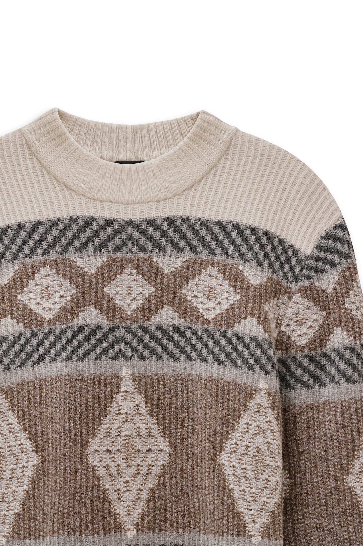 bugatti Norwegerpullover »Regular Fit« mit Stehkragen