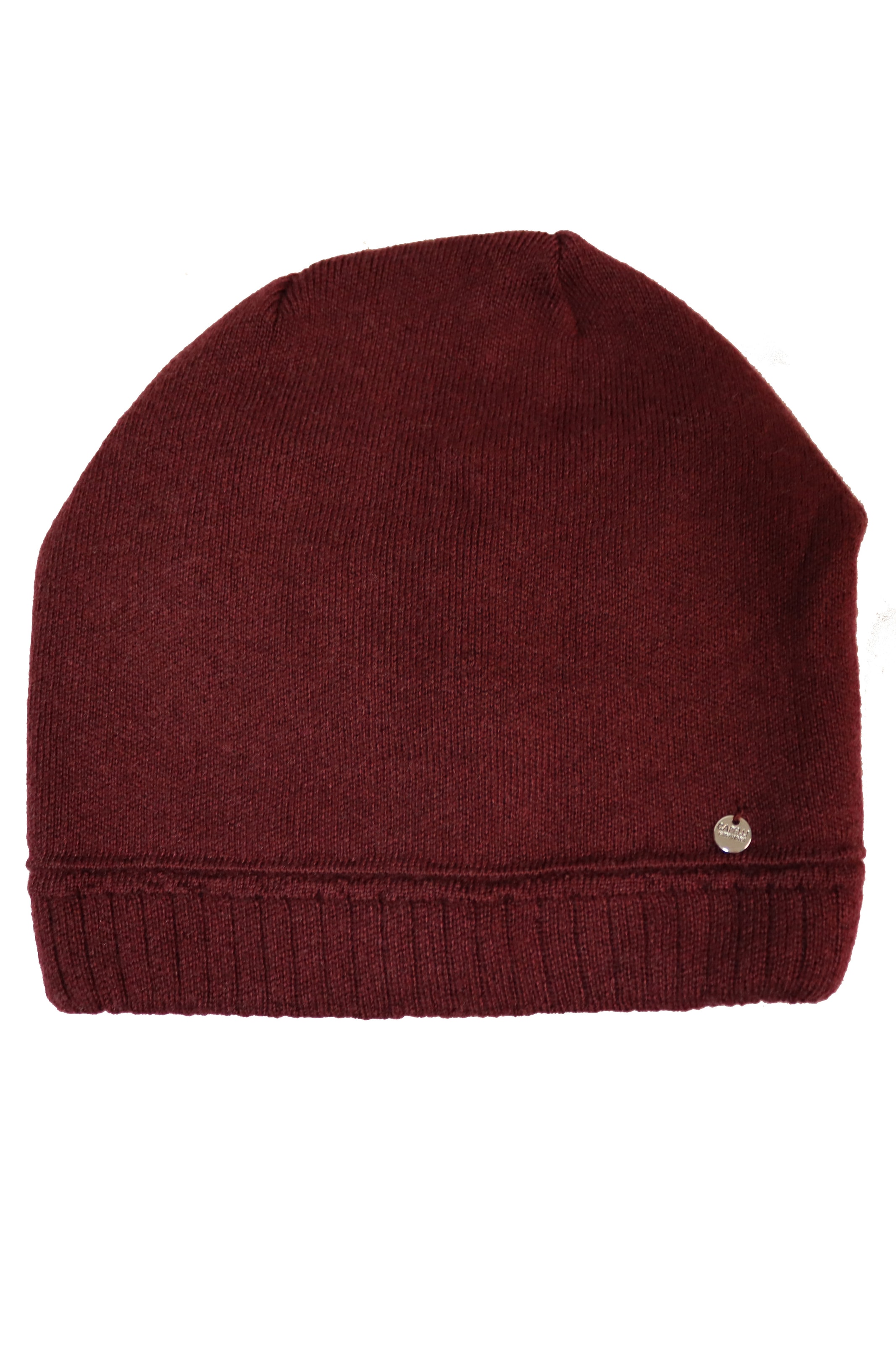 Capelli New York Bonnet tricoté Metall-Logo, gerafft, Feinstrick