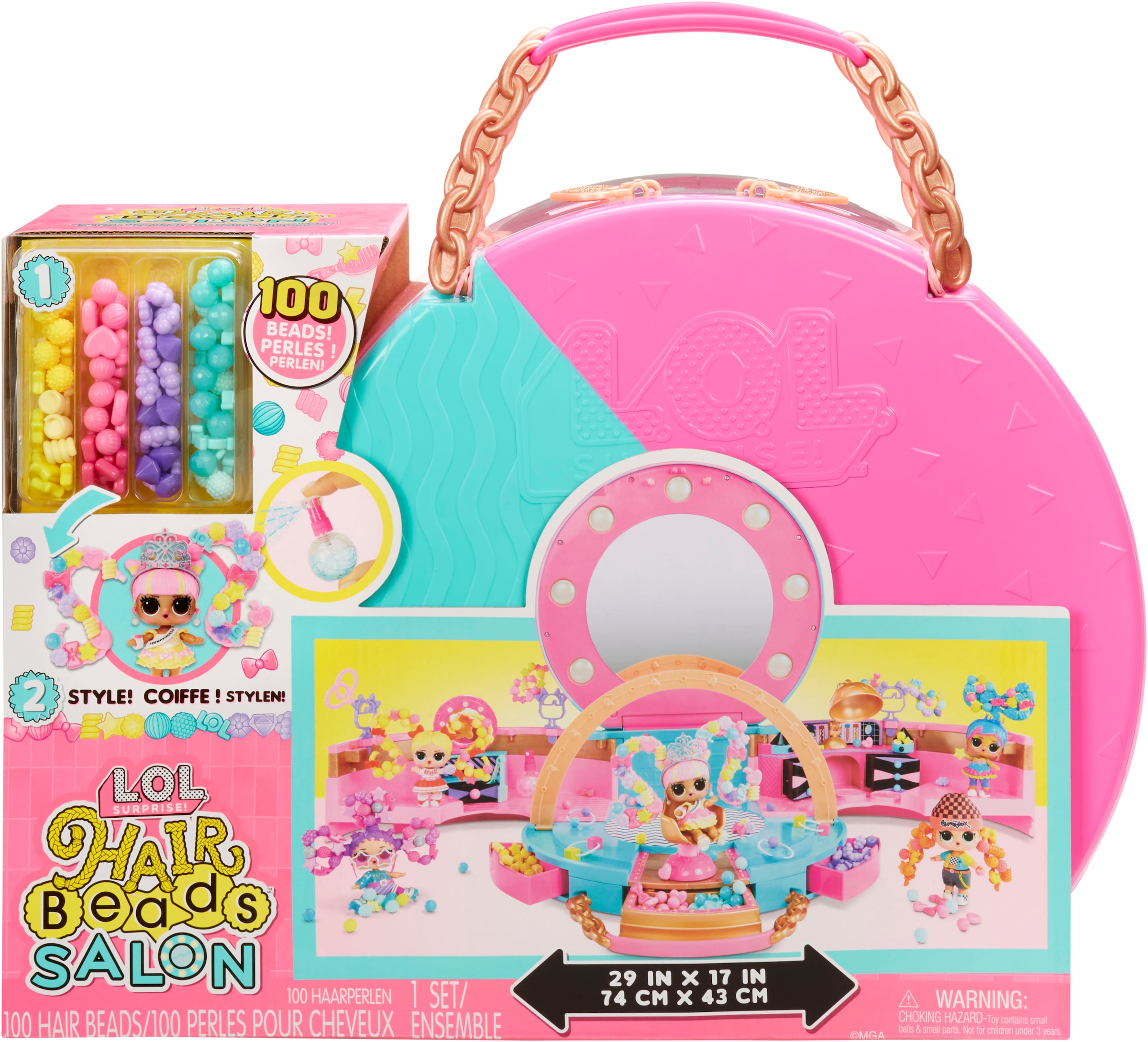 L.O.L. SURPRISE! Kreativset »L.O.L. Surprise Hair Beads Salon« inklusive Püppchen mit DIY Perlen-Frisuren