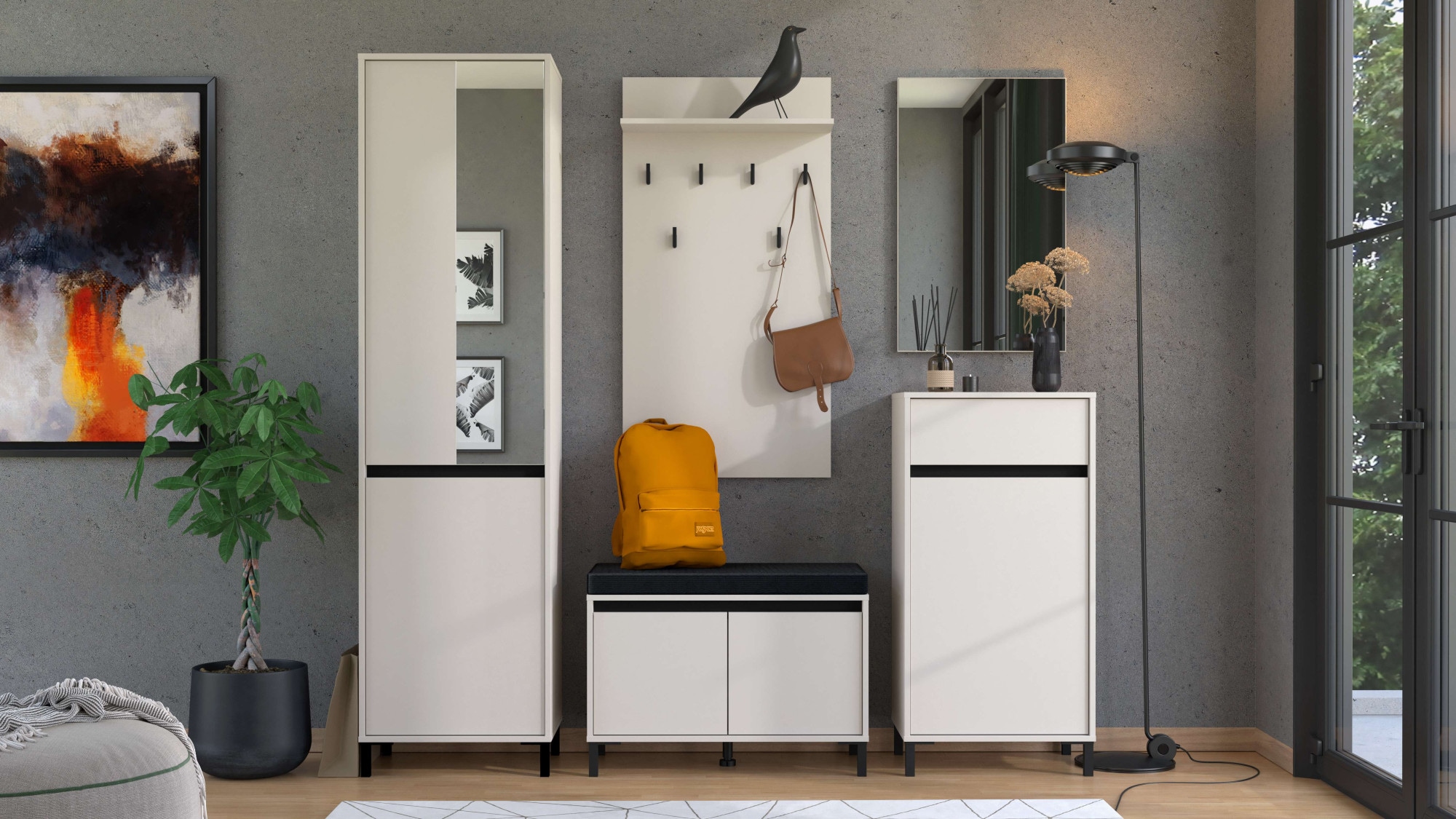 Home affaire Schuhkommode »Arran, Schuhregal, Schuhschrank« zwei Regale und eine Schublade. Gesamtbreite 54,5 cm