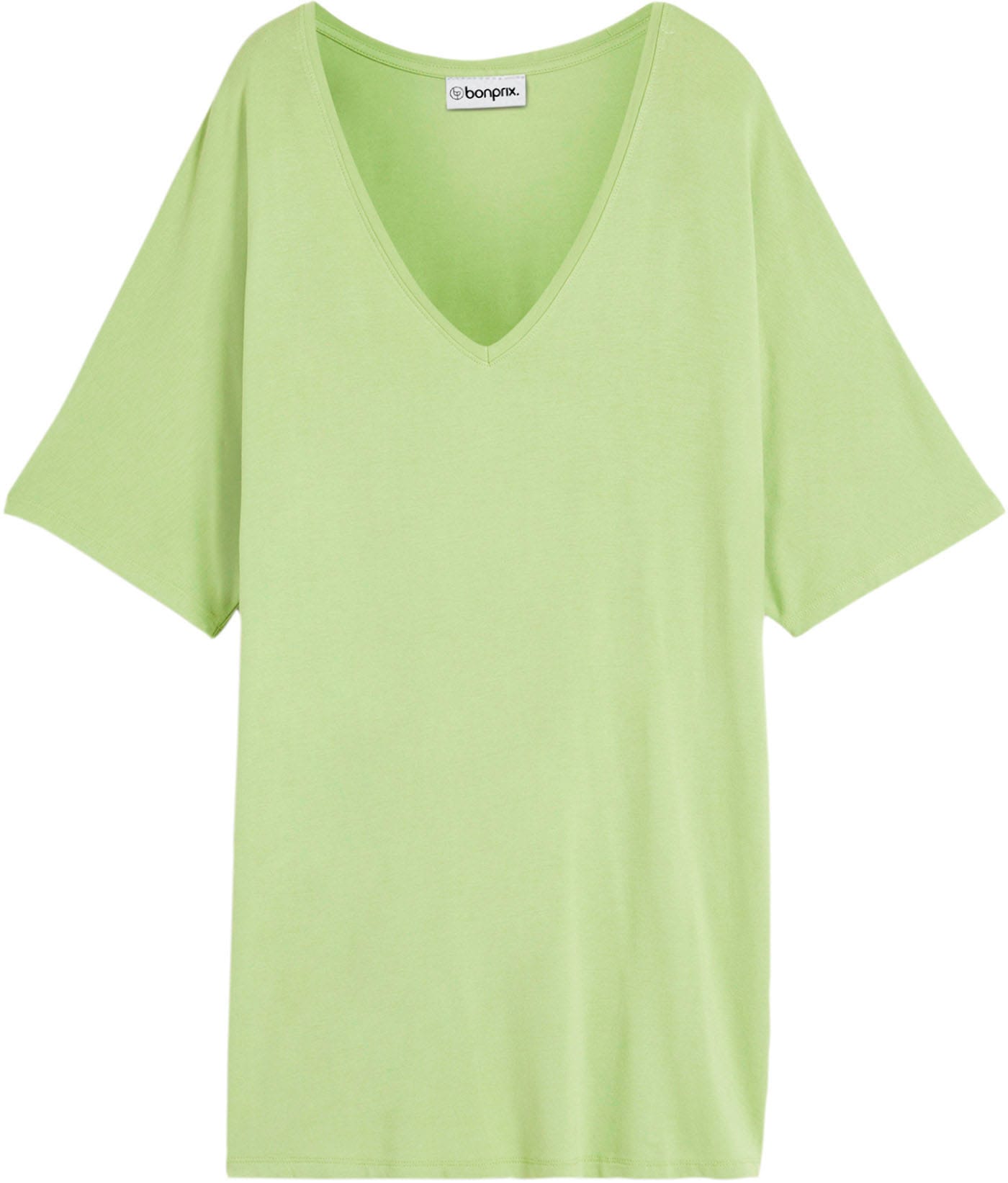 bonprix T-Shirt »Long-Shirt aus nachhaltigem Viskose-Mix« Oversize-Passform, Halbarm-Design, aus Viskose-Mix mit Elasthan