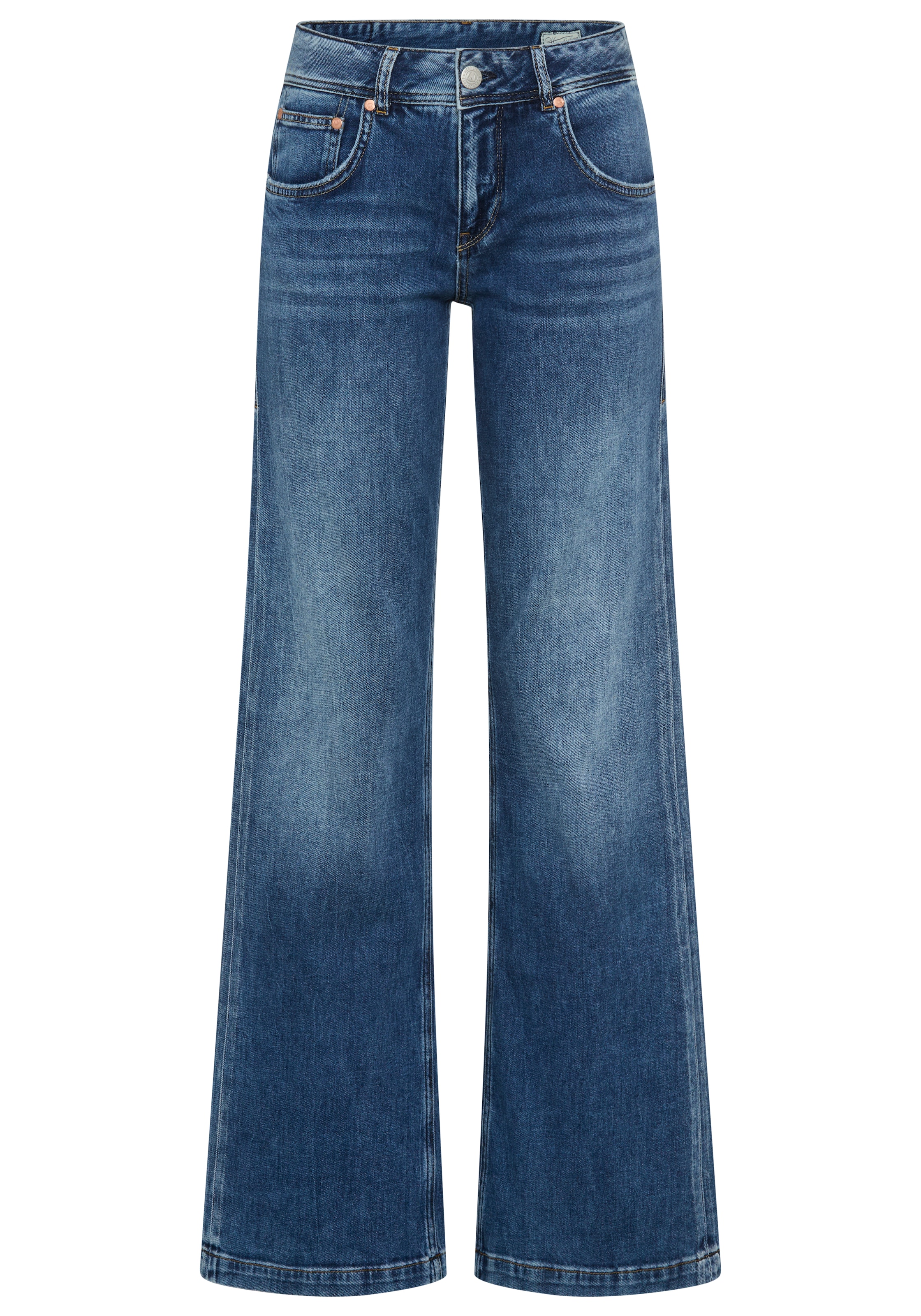 Herrlicher Jeans à 5 poches »Edna Denim Stretch« mit weitem Bein, Flared Fit