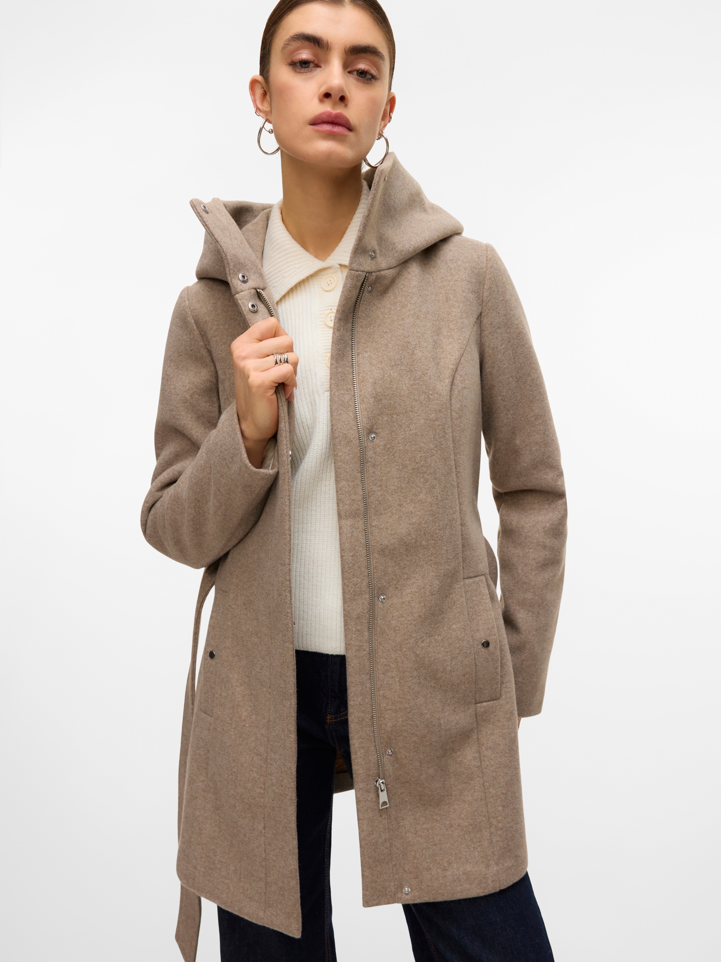 Vero Moda Veste longue »VMPOPLIVA JACKET GA BOO« mit Kapuze