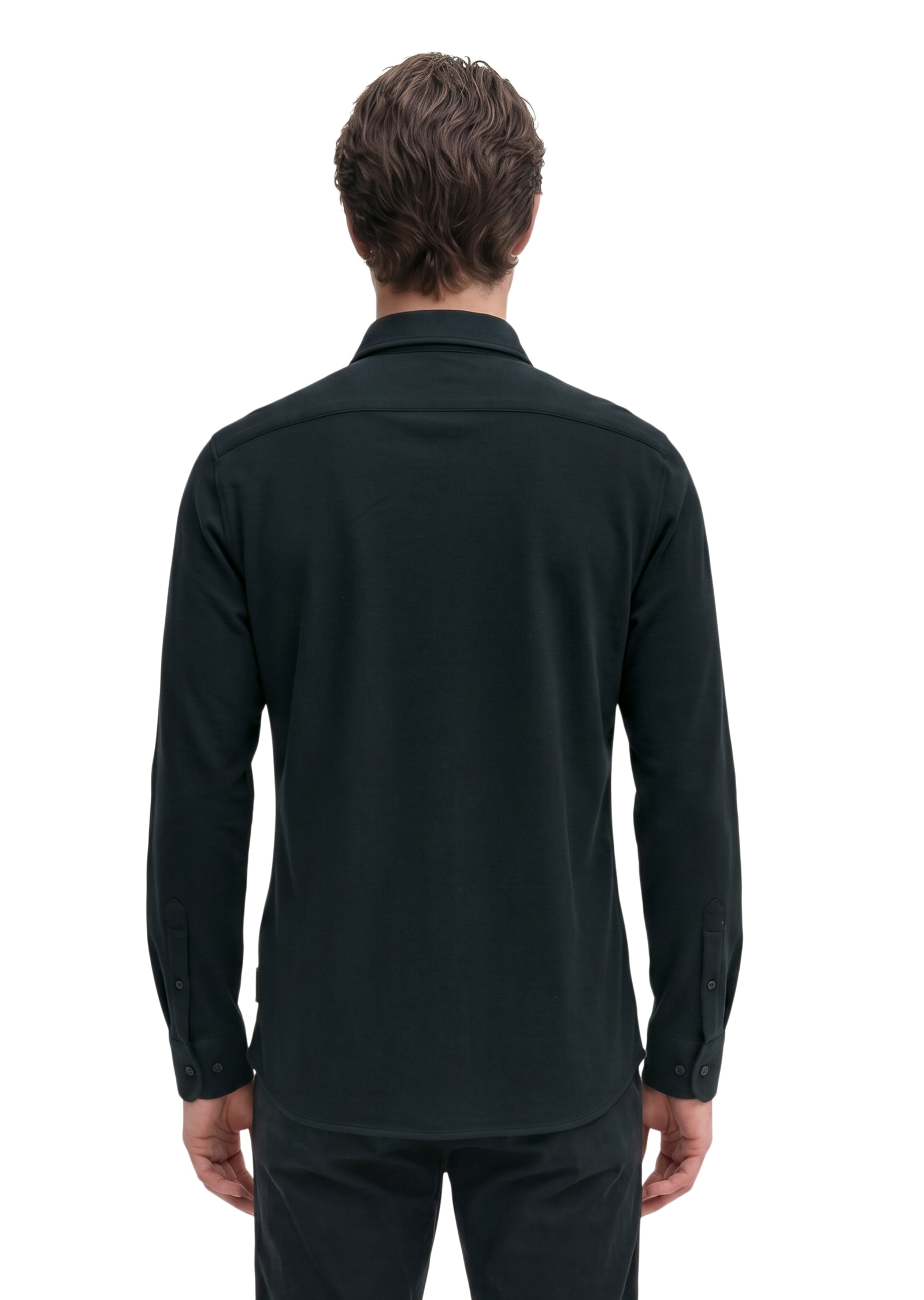 Marc O'Polo Chemise à manches longues coupe ajustée, avec fine structure piqué