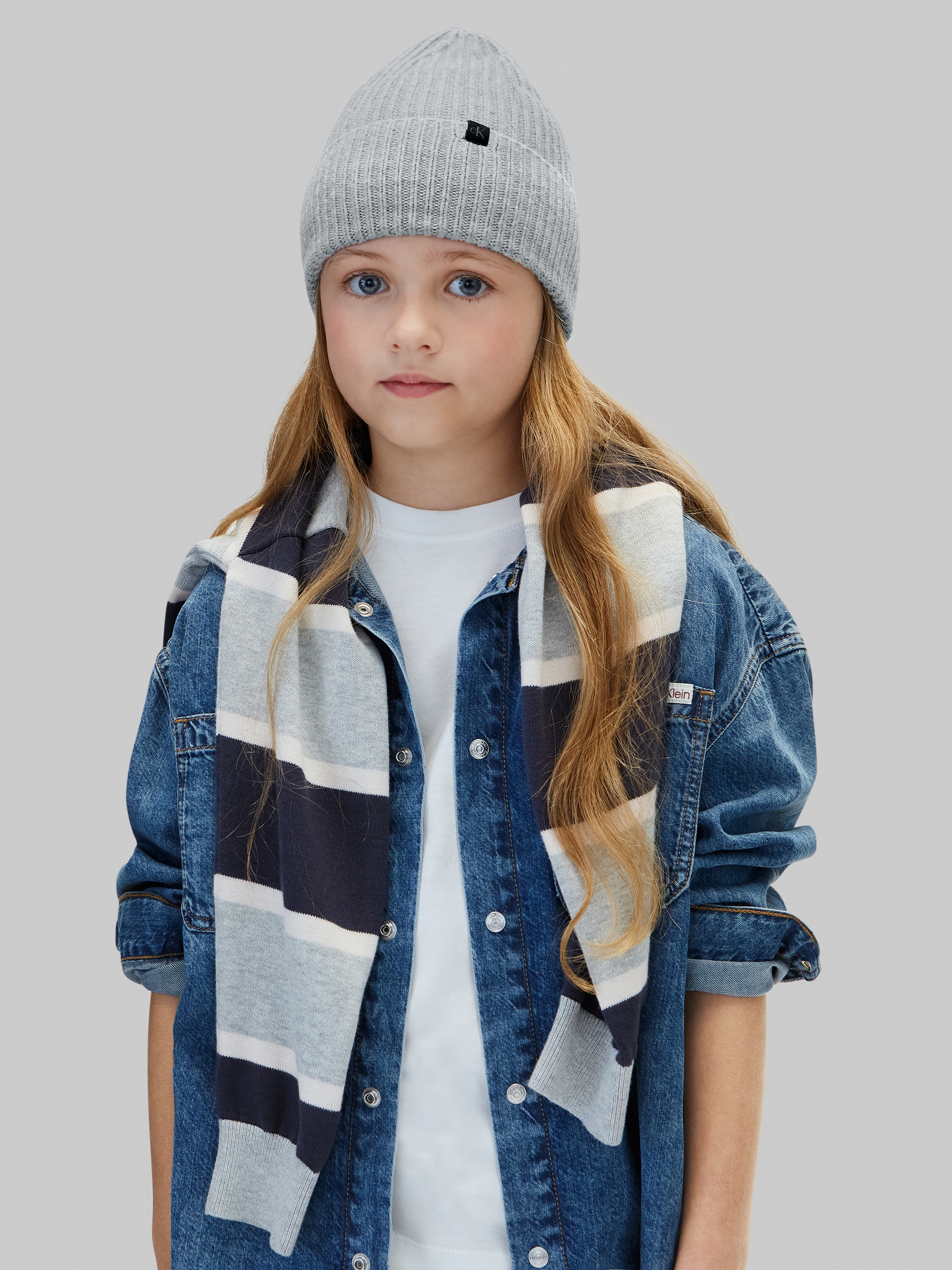 Calvin Klein Jeans Beanie »Monogram Rib Beanie« mit Logopatch