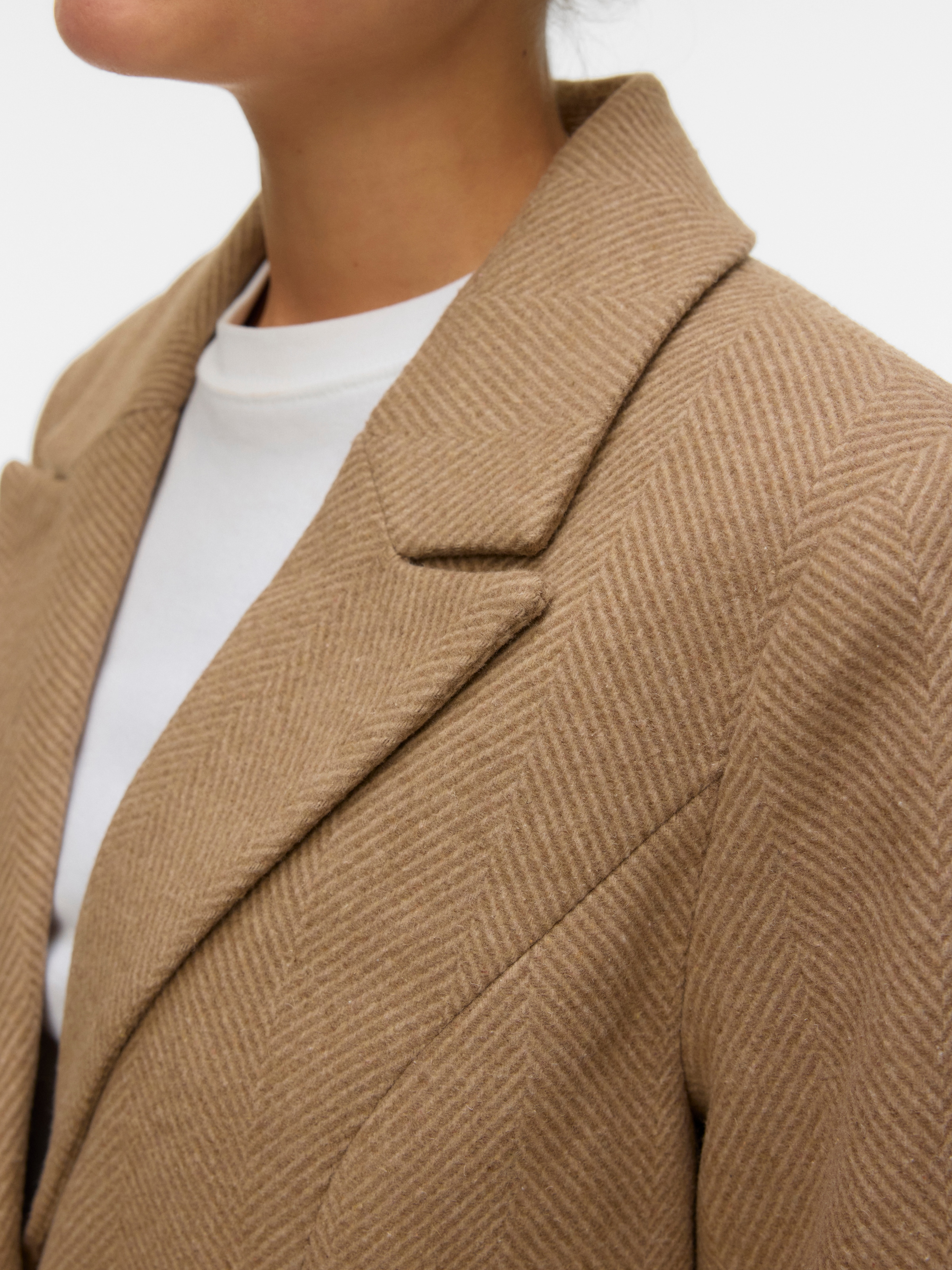 Vero Moda Manteau long »VMBLAZA HERINGBONE LONG WOOL COAT GA BOO«