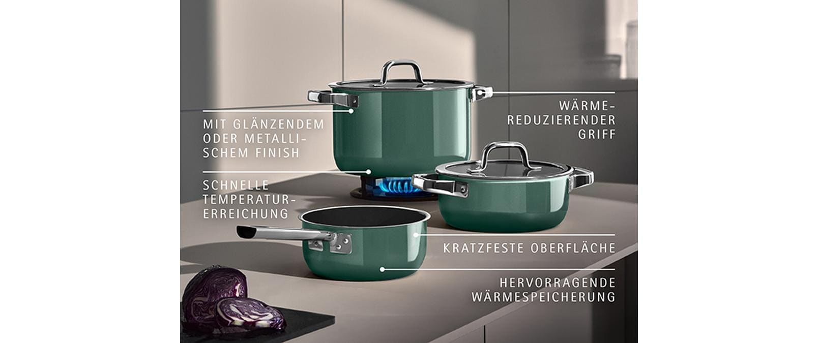 WMF Set de casseroles »Fusiontec Mineral Pro« Set, 7 tlg.