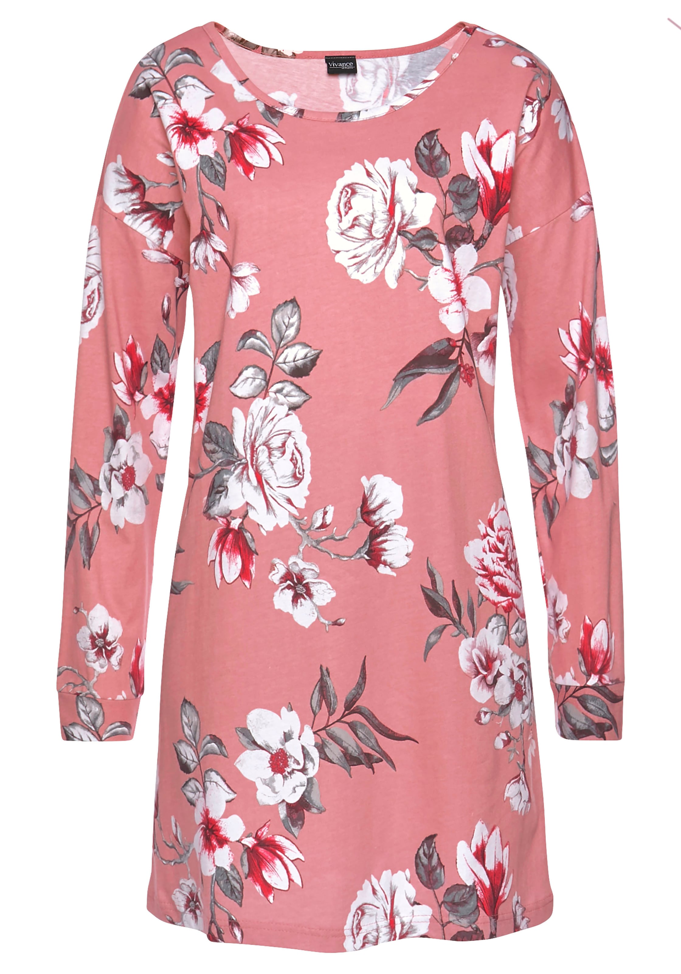 Vivance Dreams Chemise de nuit mit grossem Blumendruck