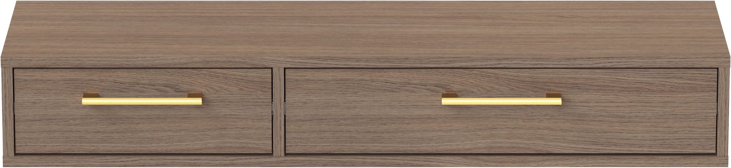 Schildmeyer Console »Glenn, Art-Déco Design mit eleganten Goldakzenten, Made in Germany« 1 cuis tlg. Modernes Nussbaum mit goldfarbenen Details, Made in Germany