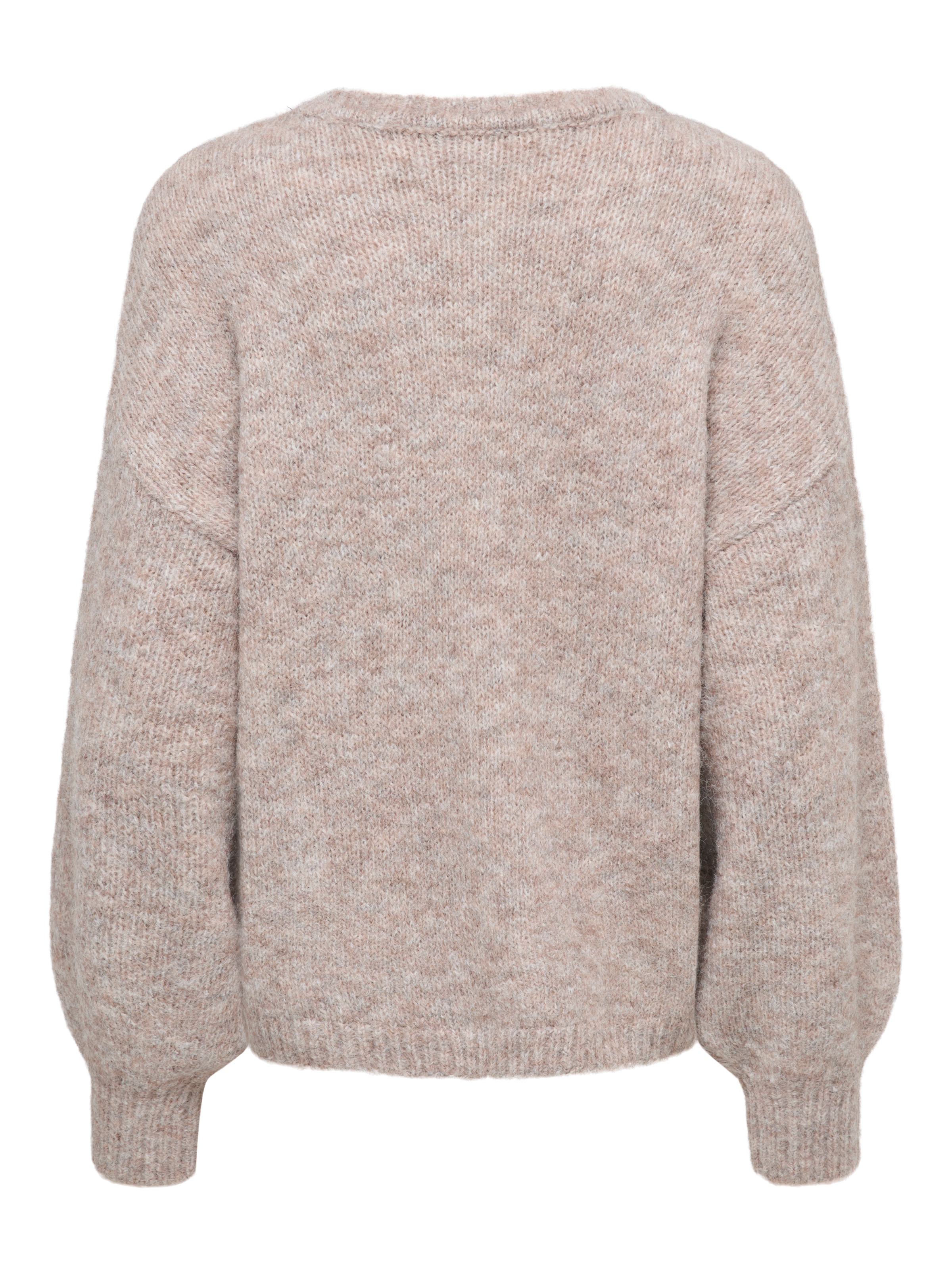 ONLY Strickpullover »ONLNELLIE LS O-NECK KNT NOOS« Materialmix, regular fit