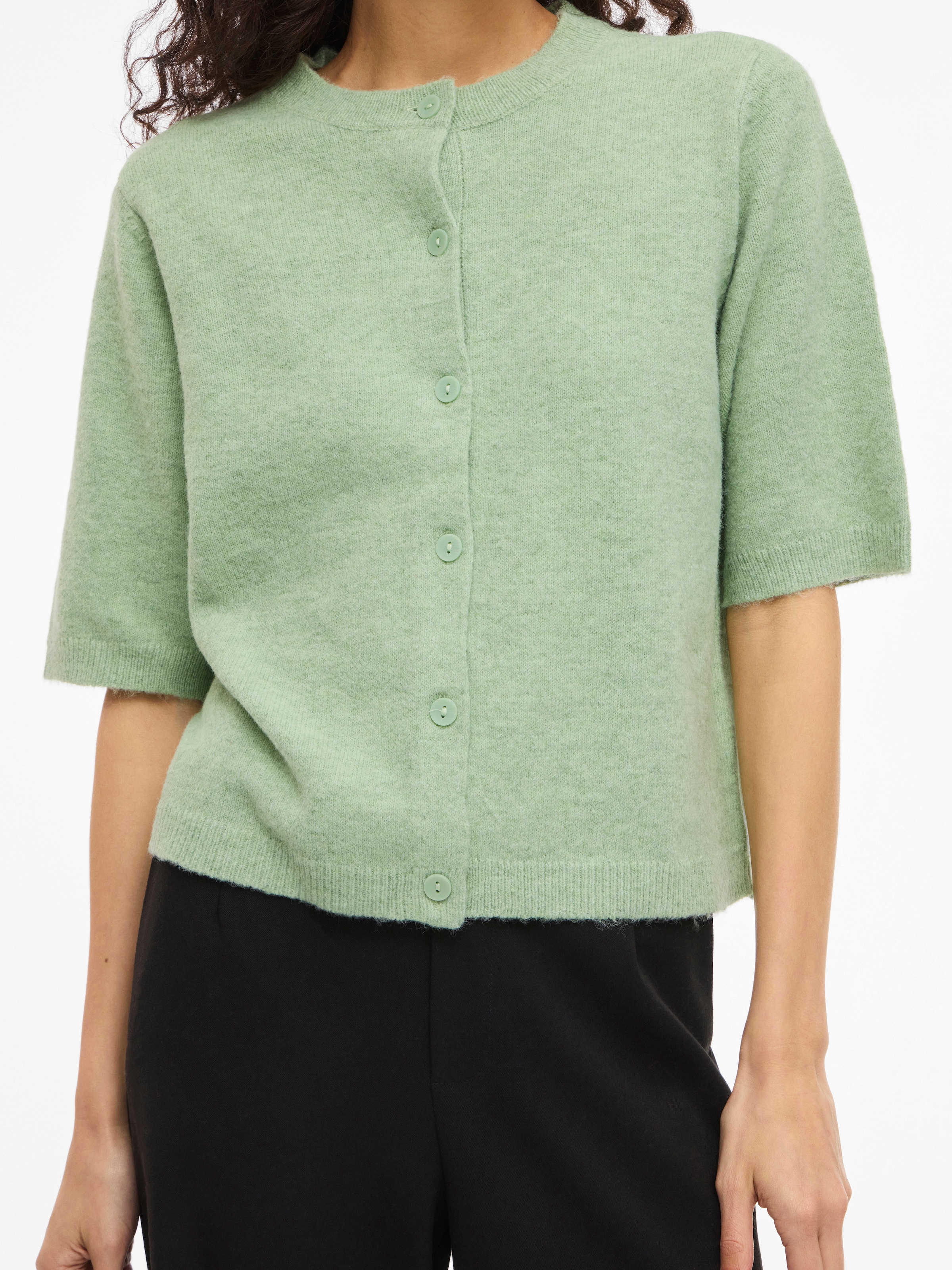 Vila Strickjacke »VILIGA 2/4 O-NECK KNIT CARDIGAN - NOOS«