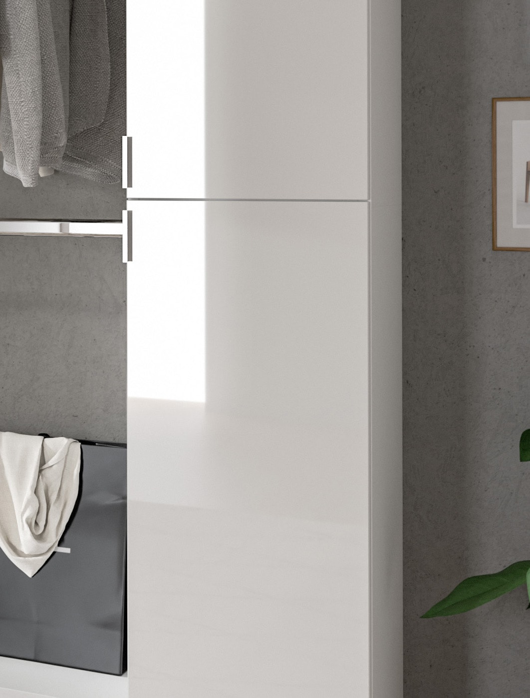Home affaire Schuhschrank »Trondheim Schuhschrank, Höhe 110 cm,« 1 Stk. tlg. hochglanz, für ca. 12 Paar Schuhe, 3 Einlegeböden, Schuhschrank,Flur