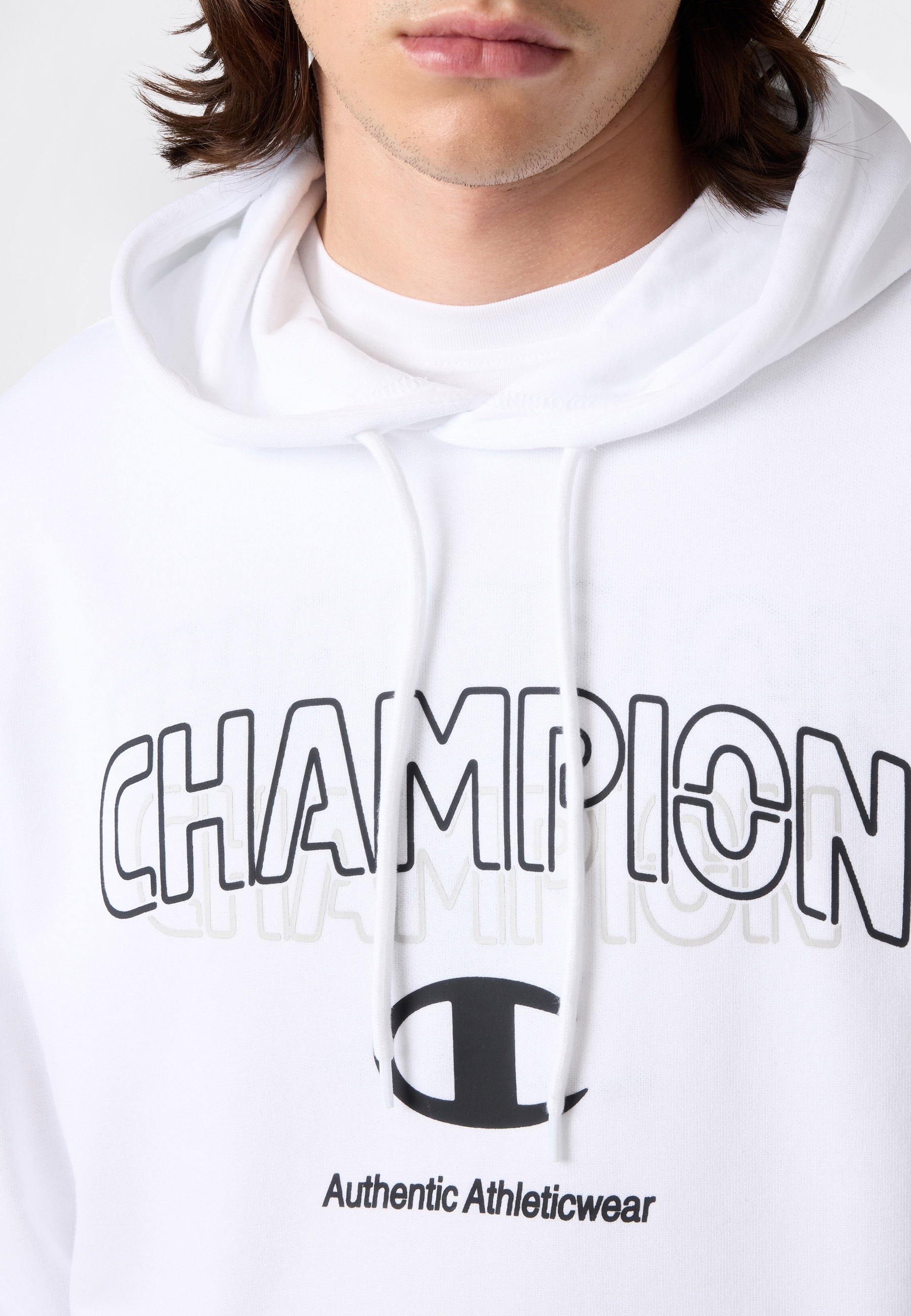 Champion Sweat à capuche »Graphic Terry Hoodie«, avec col rond, en coton et polyester
