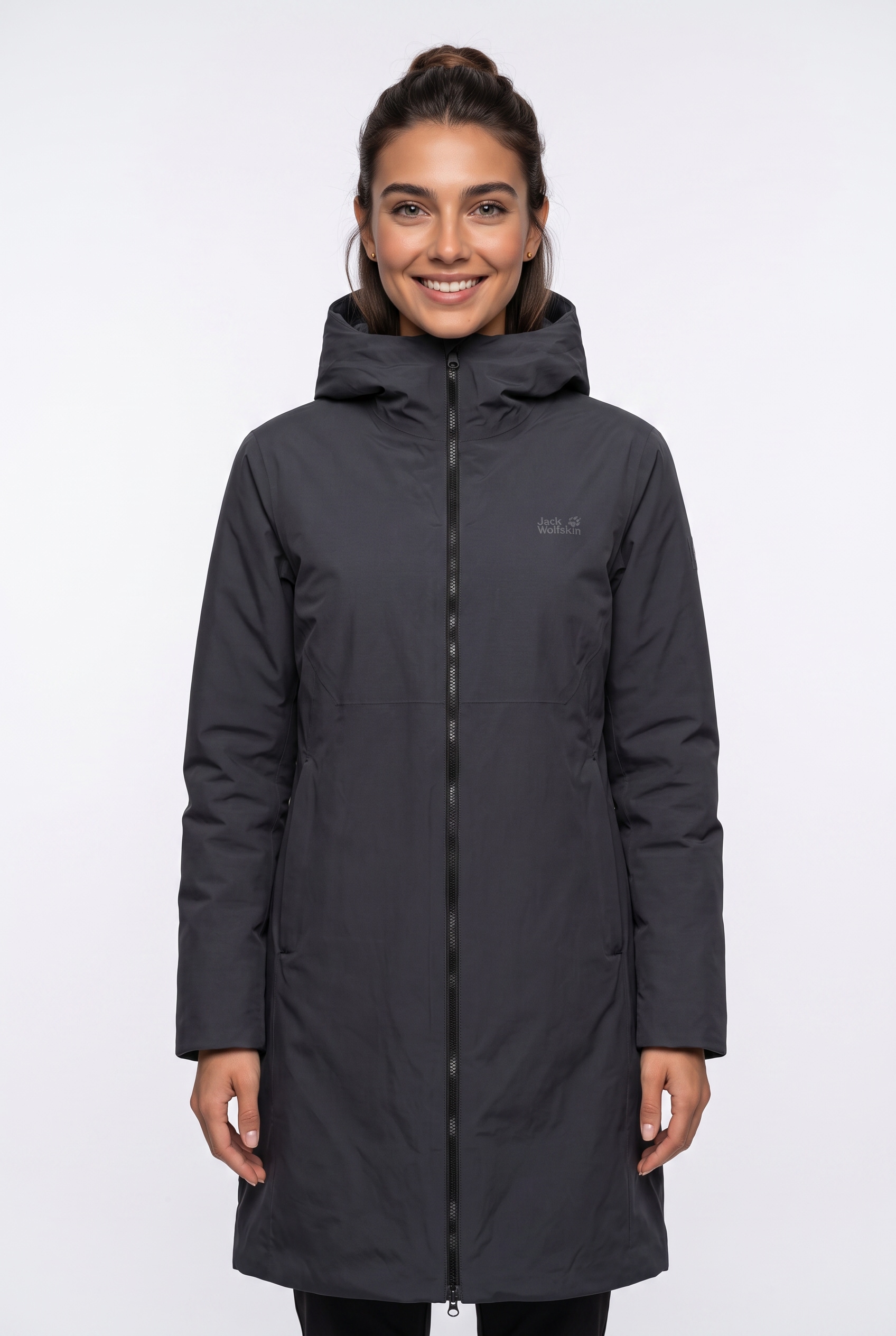 Jack Wolfskin Daunenmantel »FIORA BAY COAT W RDS« für sportliche Outdoor- und Wandereinsätze, langer Schnitt