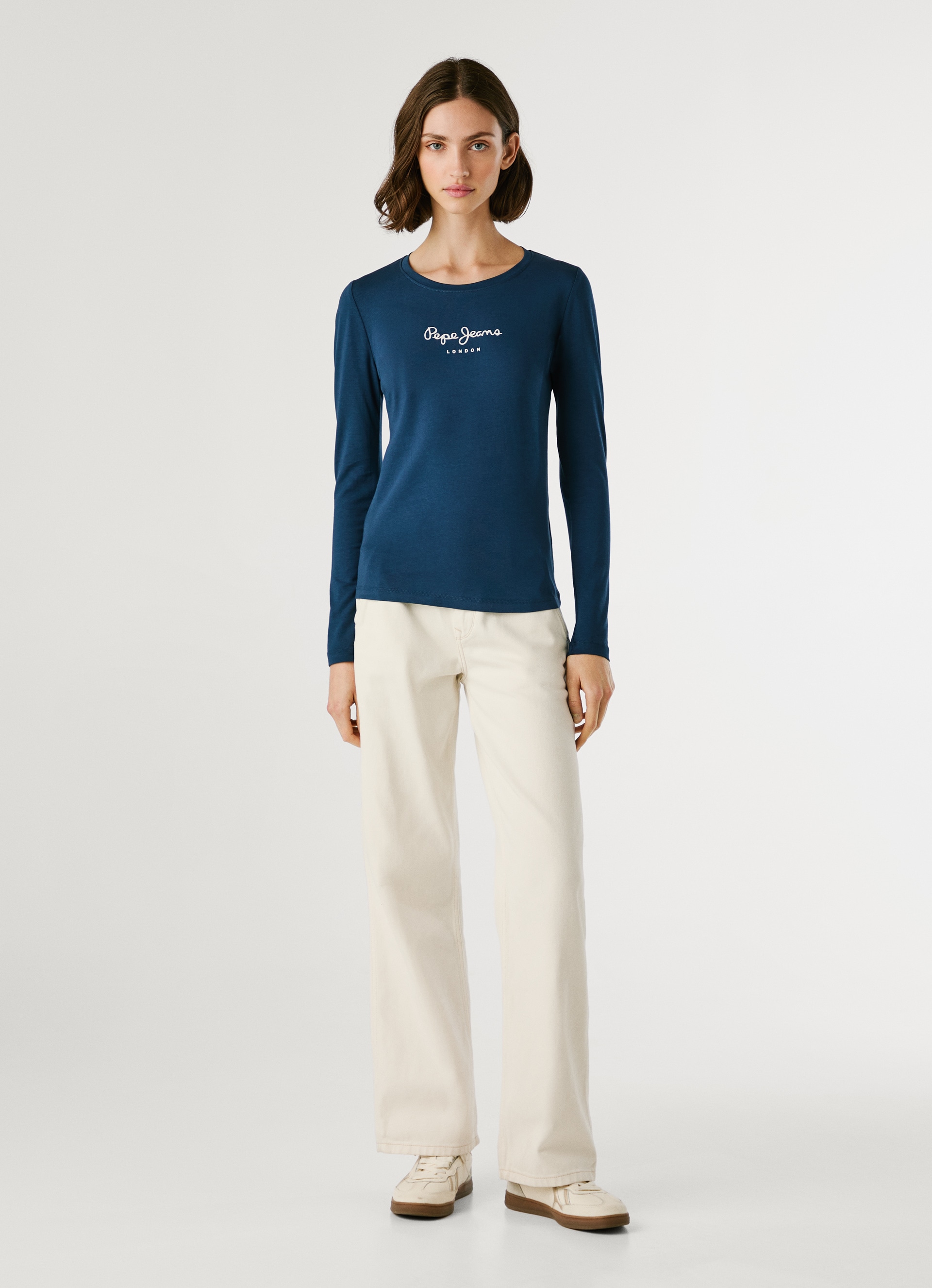 Pepe Jeans T-shirt à manches longues »NEW VIRGINA L/S« mit Logo-Print