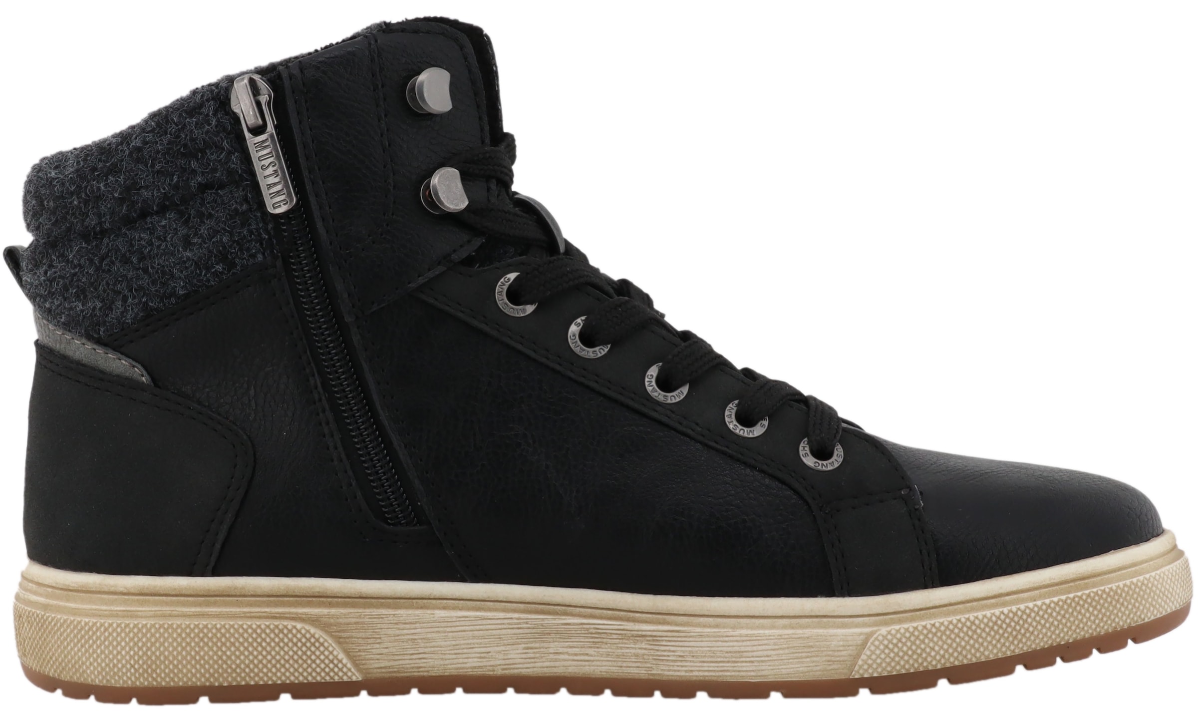 Mustang Shoes Sneakers »Merian«  baskets montantes, bottines à lacets avec fermeture éclair