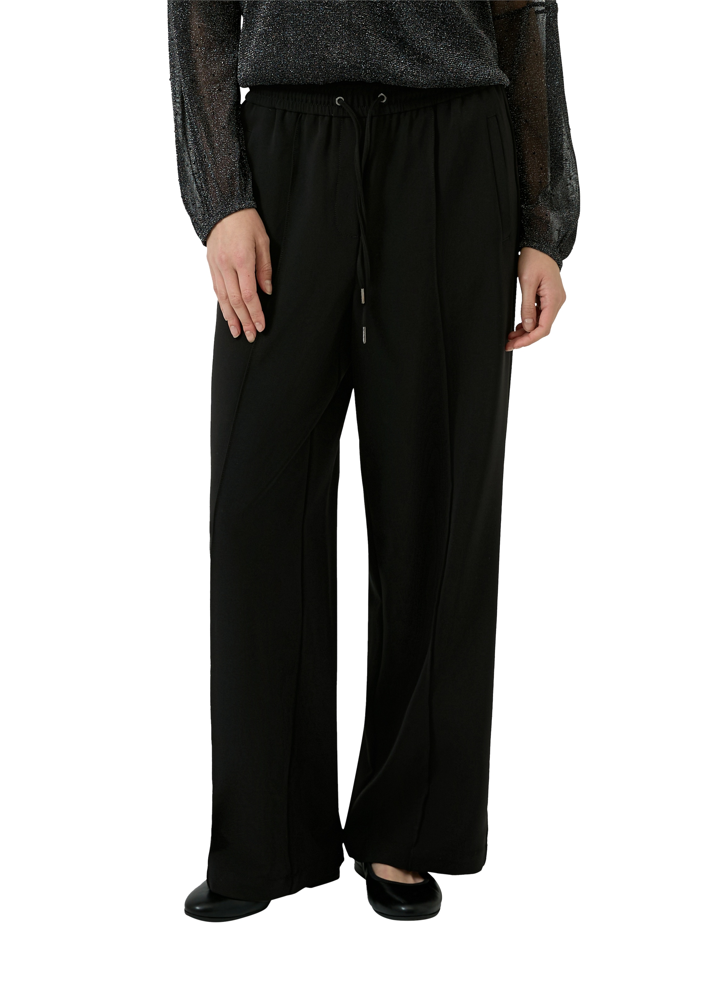 s.Oliver Pantalon en tissu  mit Bügelfalte und Kordelzug