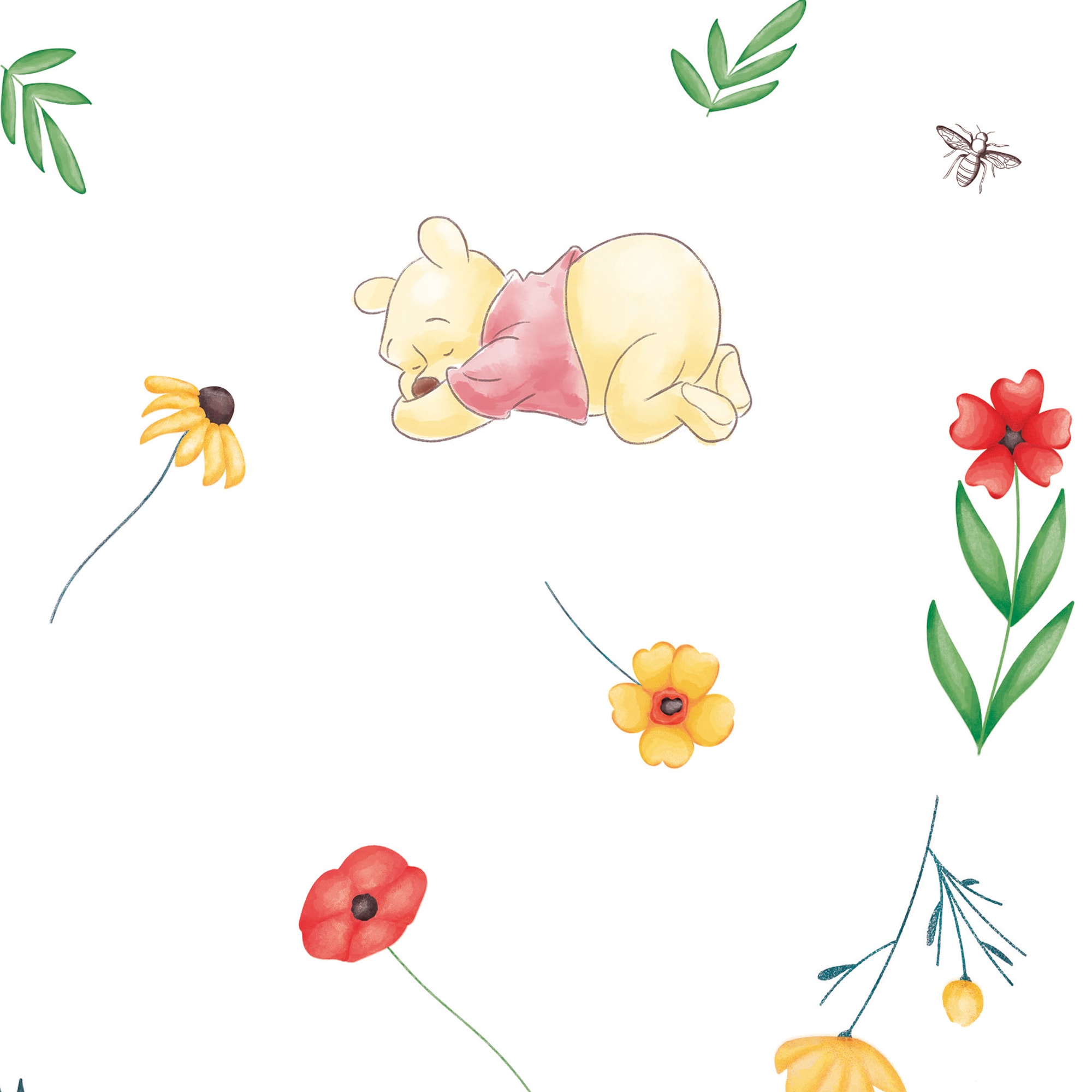 Komar Papier peint intissé »Winnie the Pooh Summer« imprimé lisse rouleau de 53 x 1005 cm