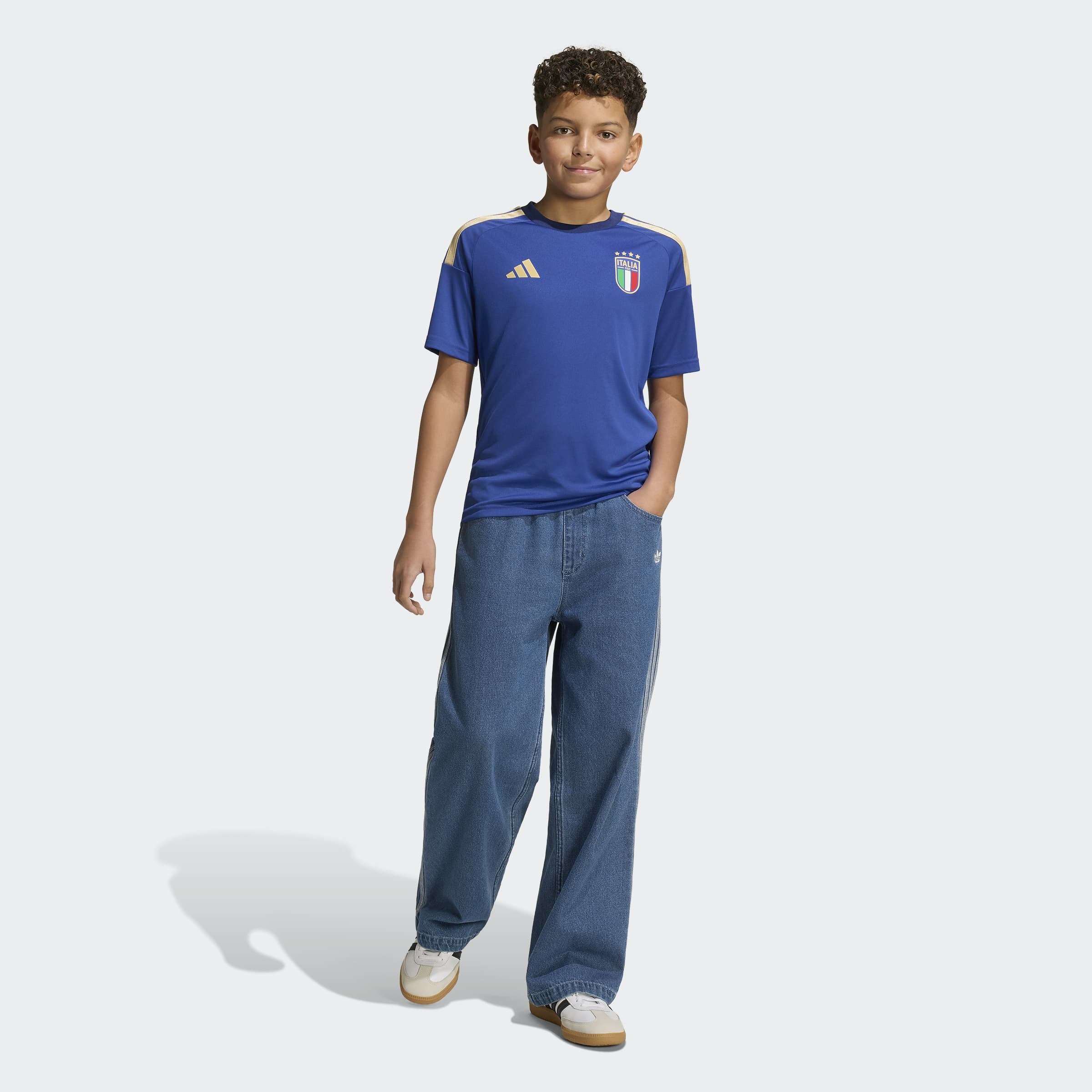 adidas Performance Maillot de foot »FIGC H JSY FANY« maillot de football pour enfants, sans fermeture, en polyester