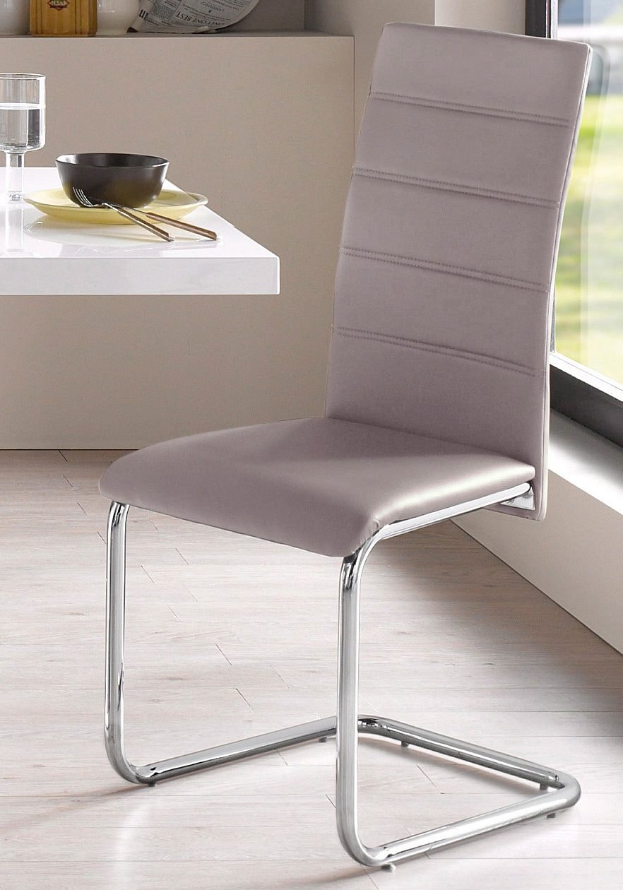 INOSIGN Chaise cantilever »Adora« (Set) 2 cuis(2 oder 4 Stück) Bezug in Kunstleder, verchromtes Metallgestell