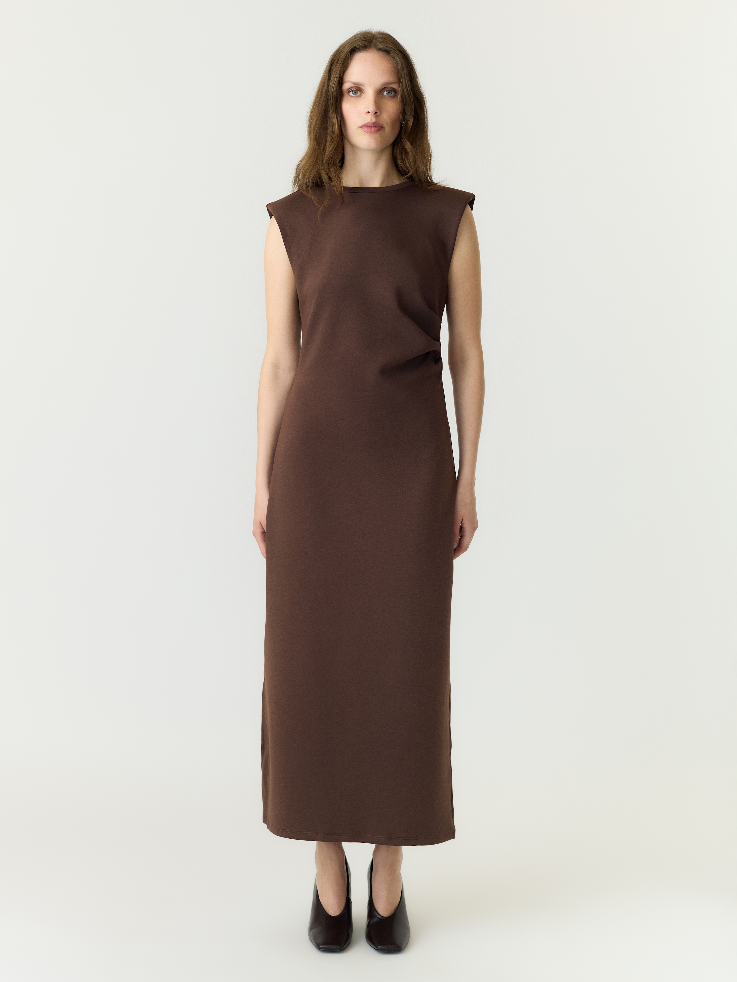 Y.A.S Maxi robe »YASPINA SL LONG DRESS NOOS« Mélange coton avec stretch