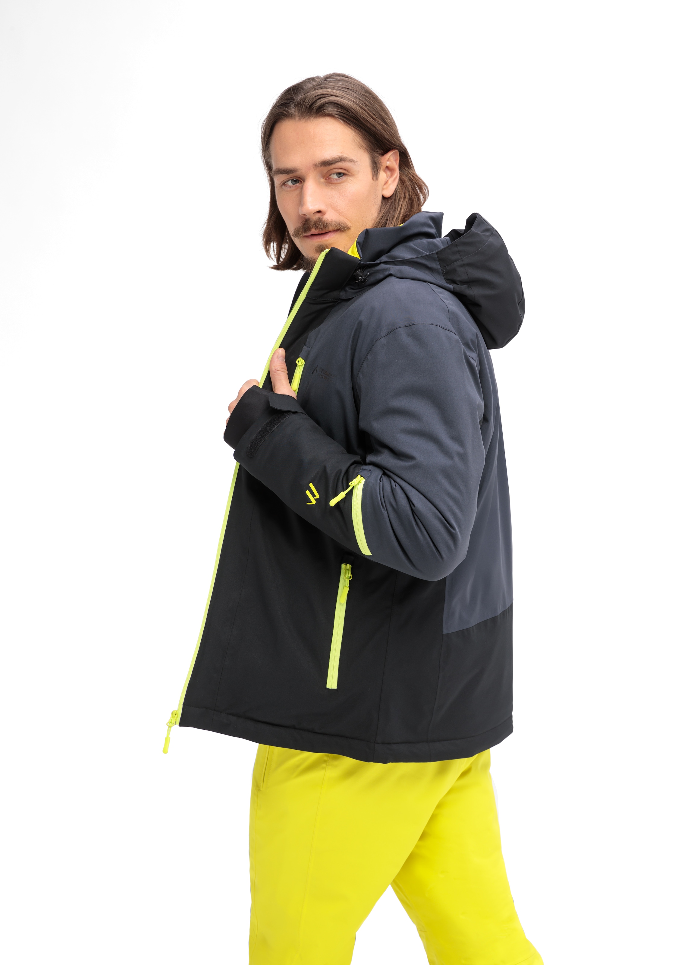 Maier Sports Skijacke »MONZABON M 2.0« Herren Winterjacke, wasserdicht, 3 RV-Taschen und Kapuze, Regular fit