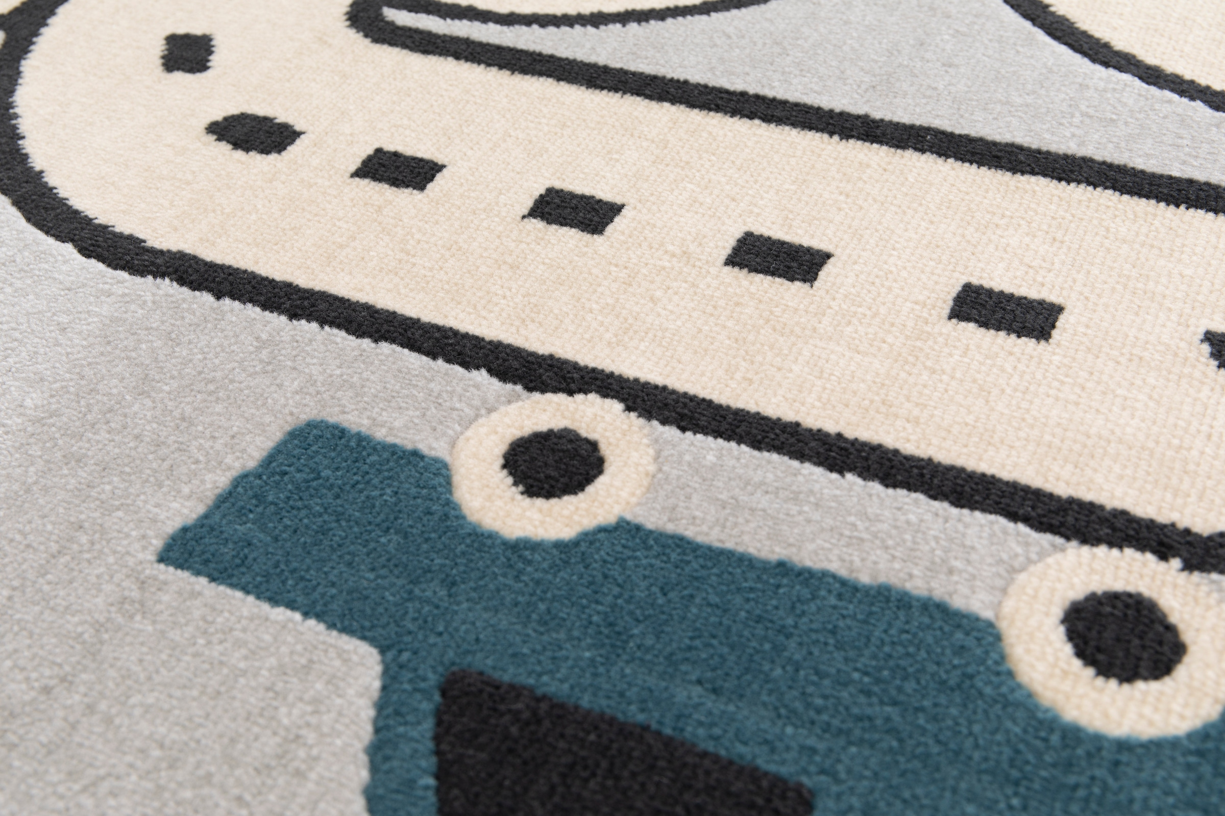 Primaflor-Ideen in Textil Tapis pour enfants »COCOON - Stadtentdecker« Rectangulaire 6 mm Höhe Poils courts, tapis de jeu, motif route